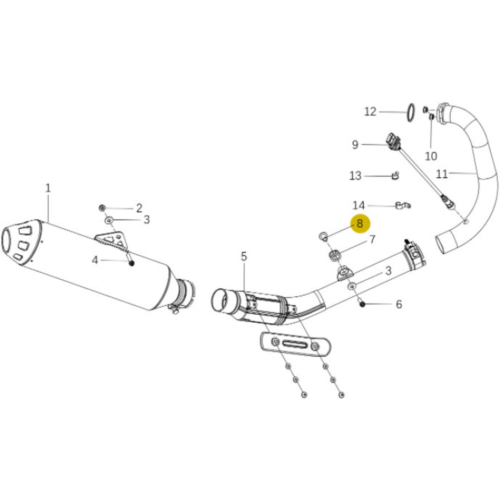 Kove Exhaust System - 450 Rally Standard