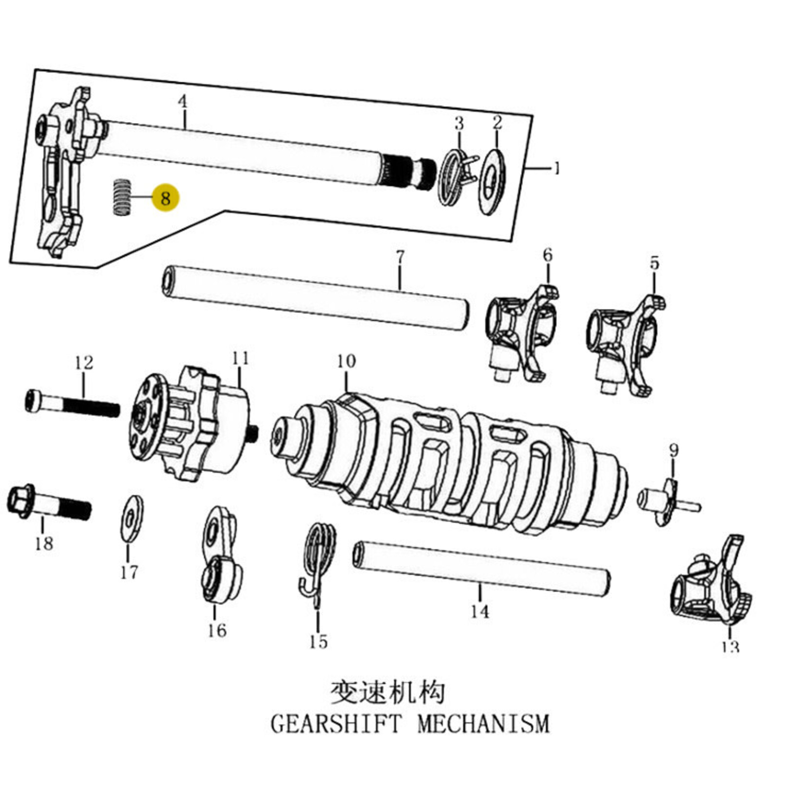 Kove Shift Mechanism - 450 Rally ALL