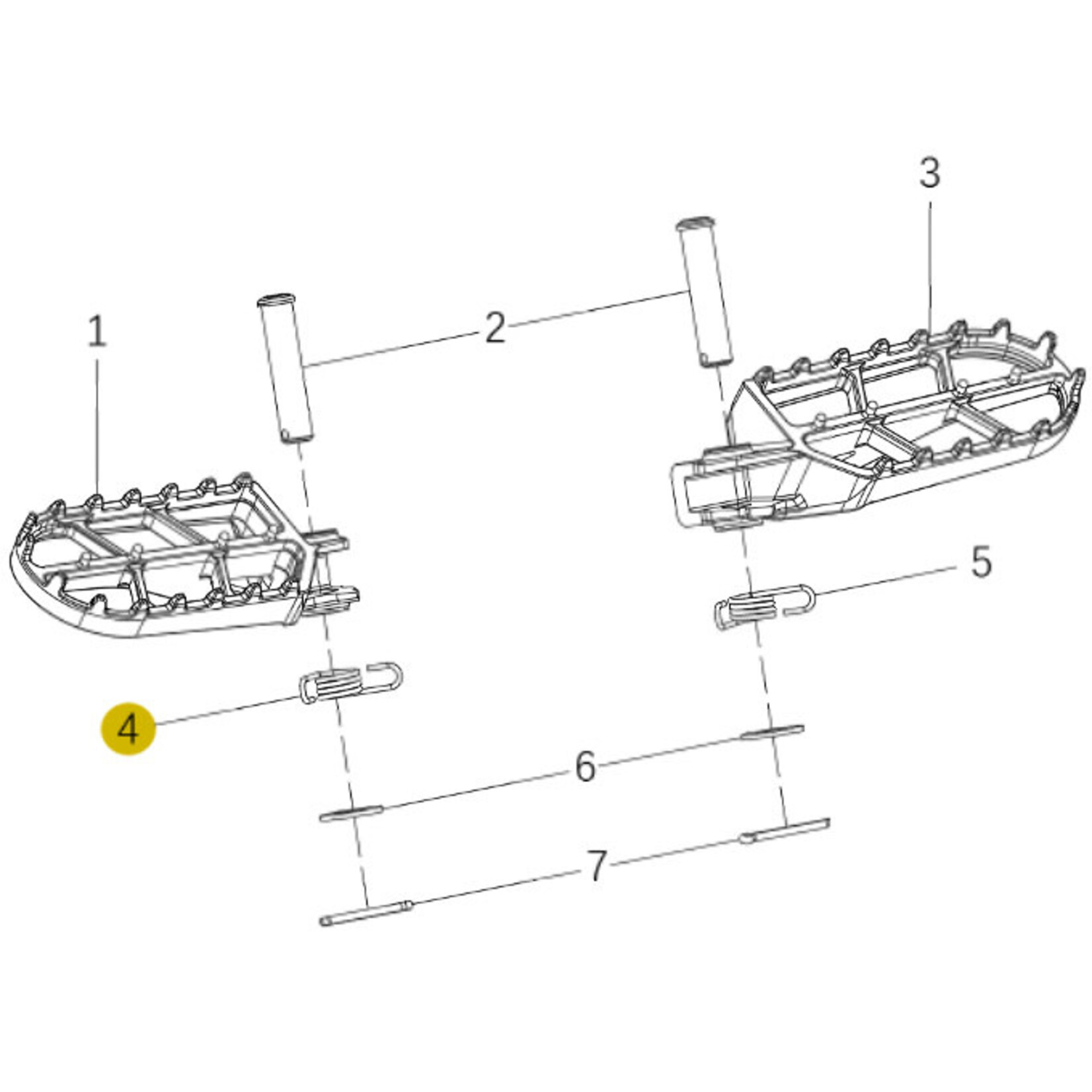 Kove Footpegs - 450 Rally Standard