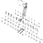Kove Rear Shock and Linkage - MX250 - Gen1