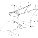 Kove Rear Fender and Side Panels - MX250 - Gen1