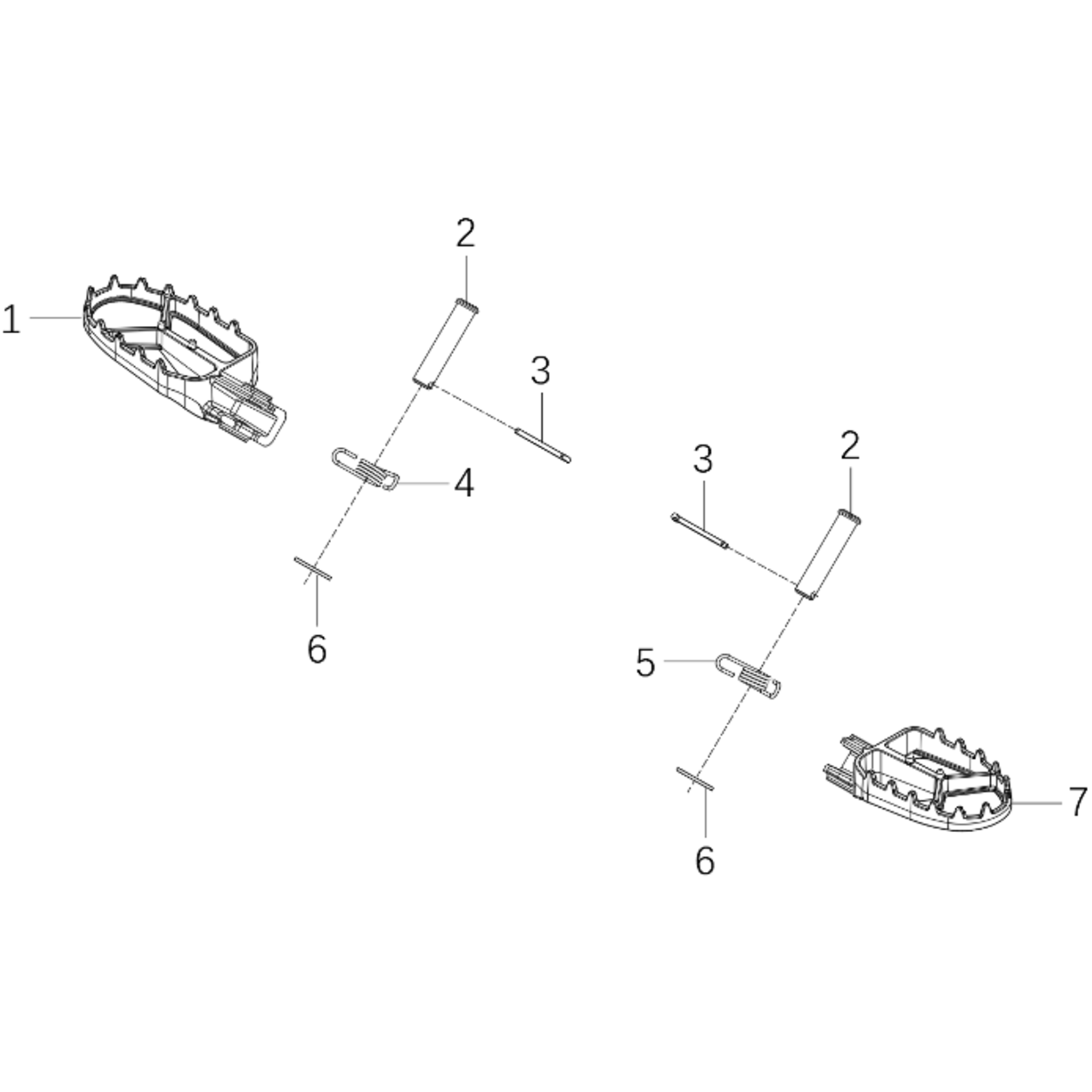 Kove Footpegs - MX250 - Gen1