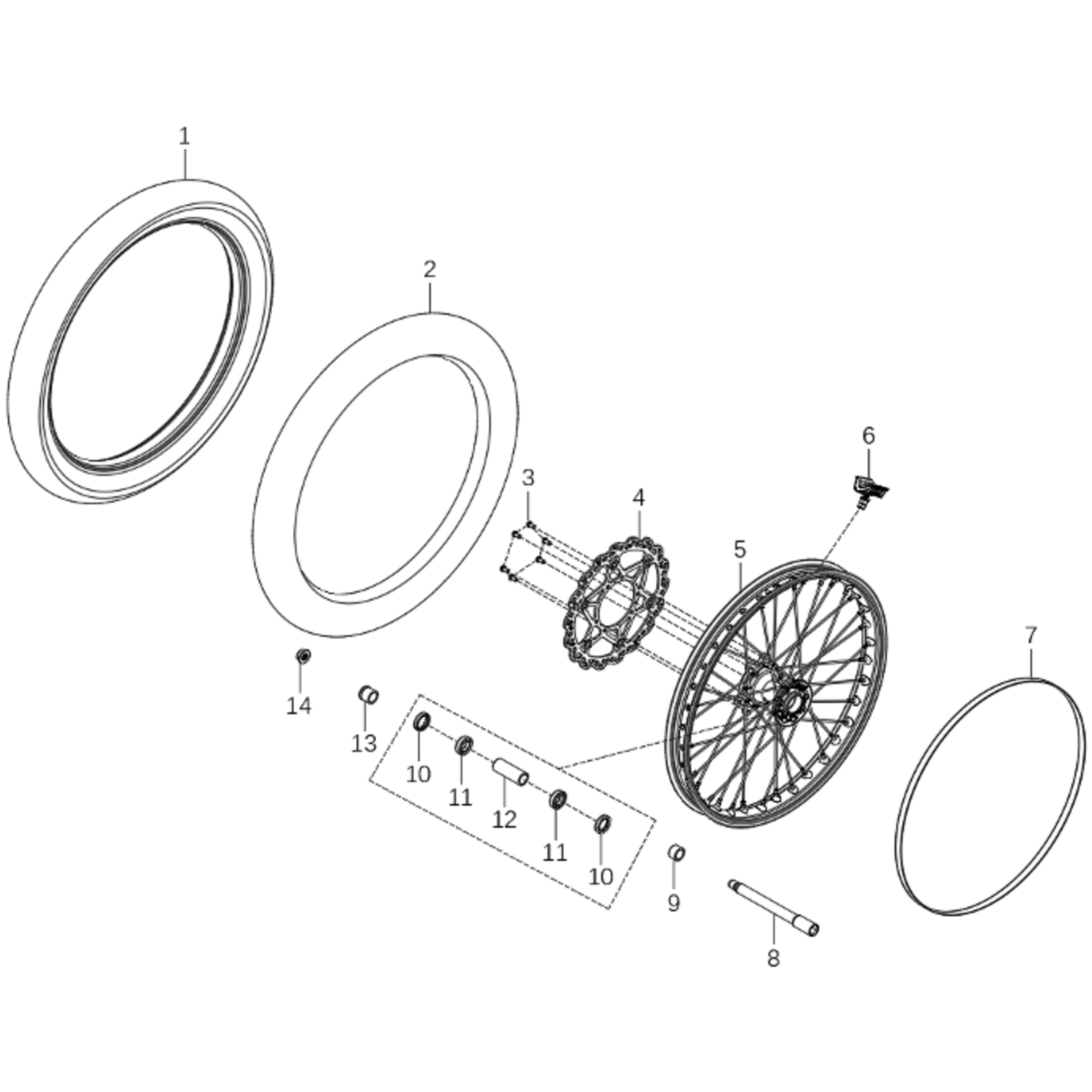 Kove Front Wheel - MX250 - Gen1
