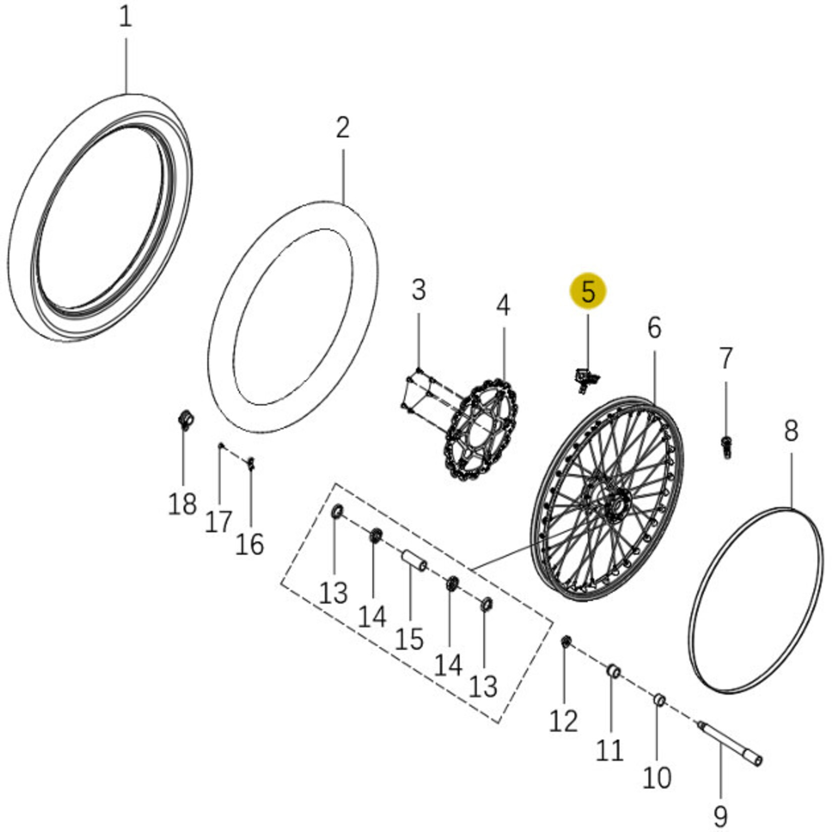 Kove Front Wheel - 450 Rally Pro
