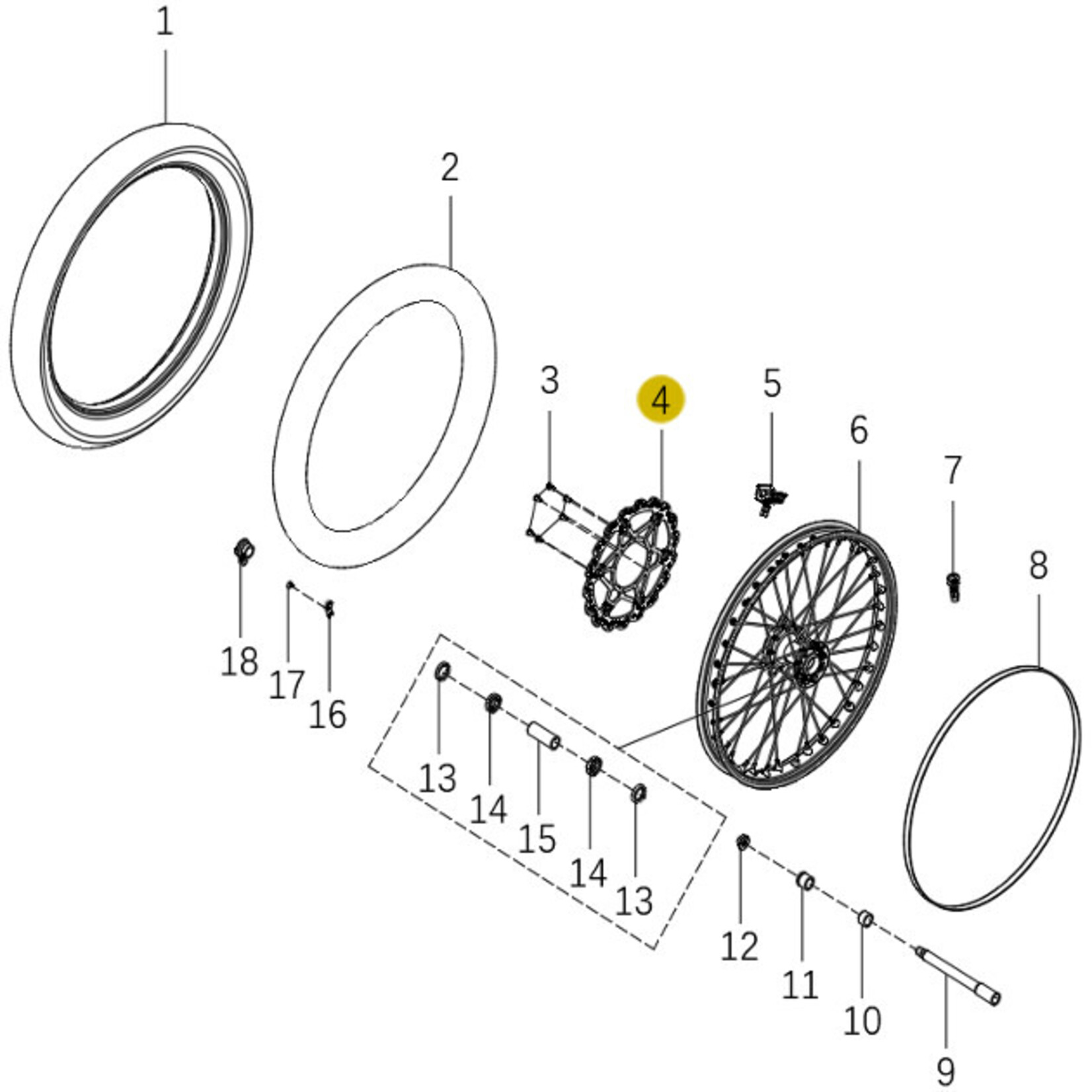 Kove Front Wheel - 450 Rally Pro