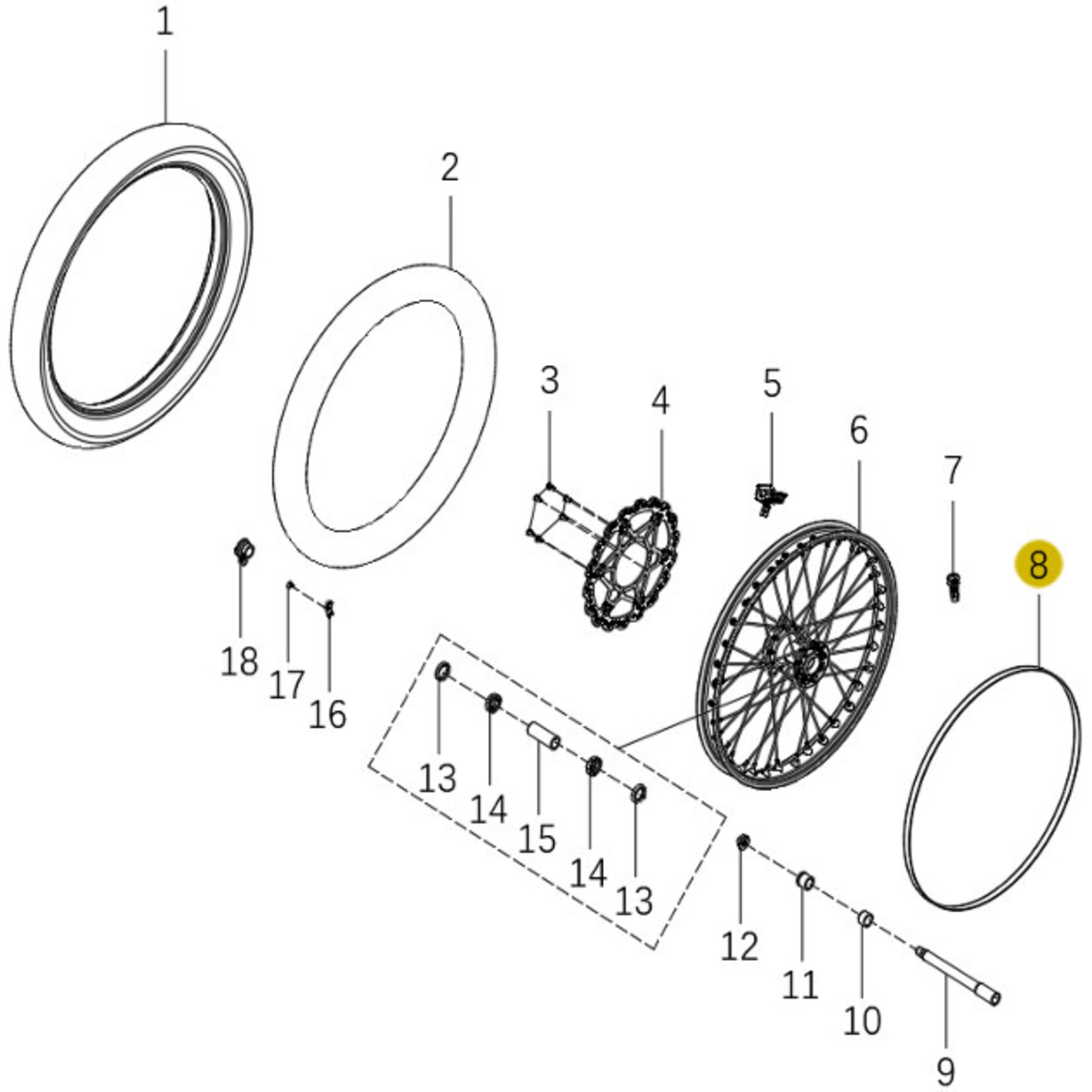 Kove Front Wheel - 450 Rally Pro