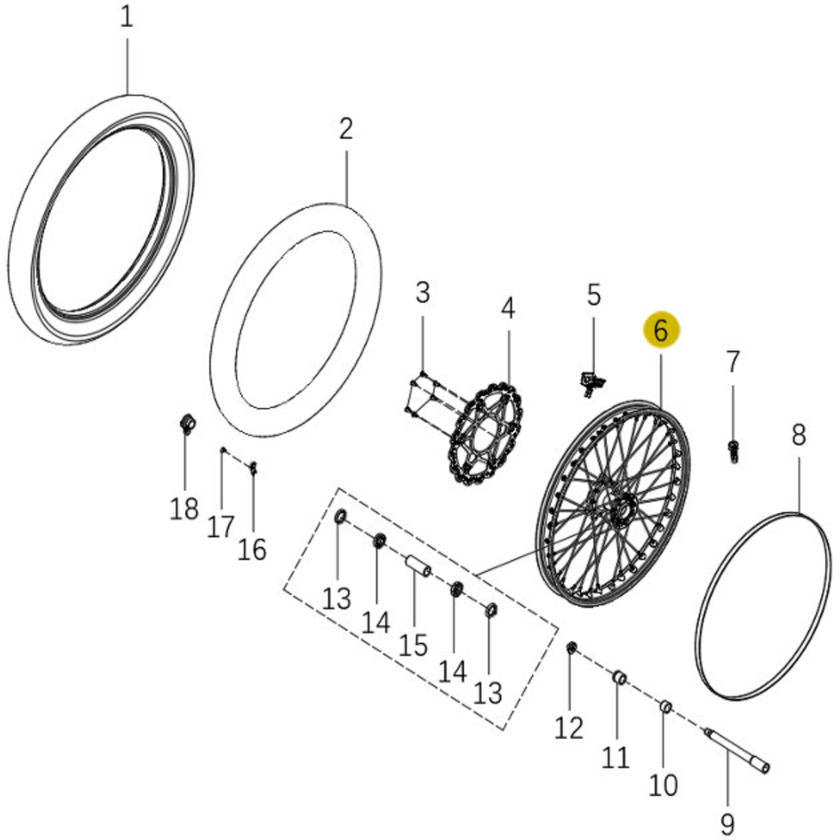 Kove Front Wheel - 450 Rally Pro