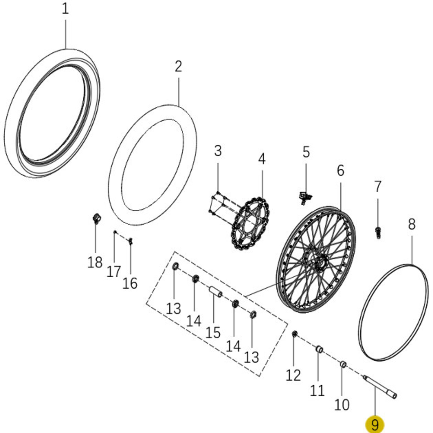 Kove Front Wheel - 450 Rally Pro