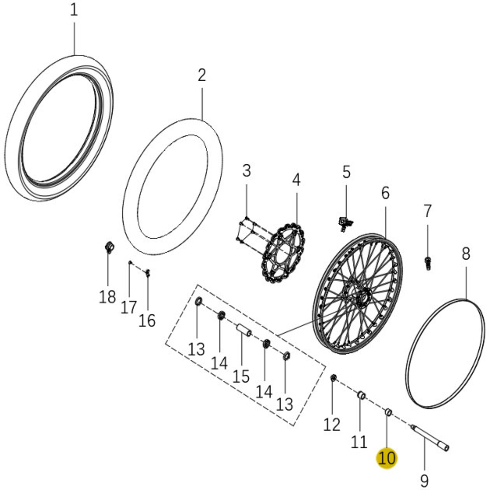 Kove Front Wheel - 450 Rally Pro