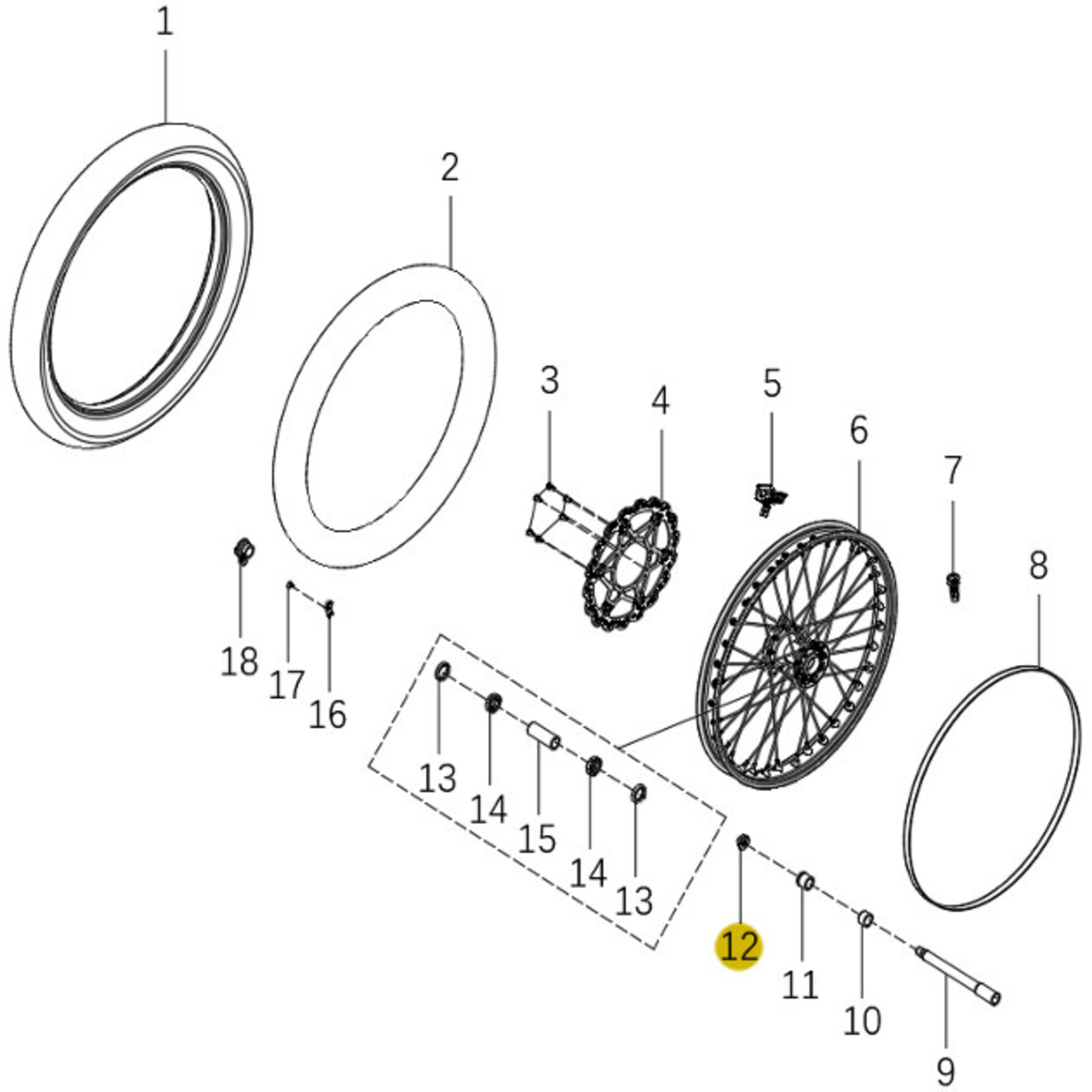 Kove Front Wheel - 450 Rally Pro