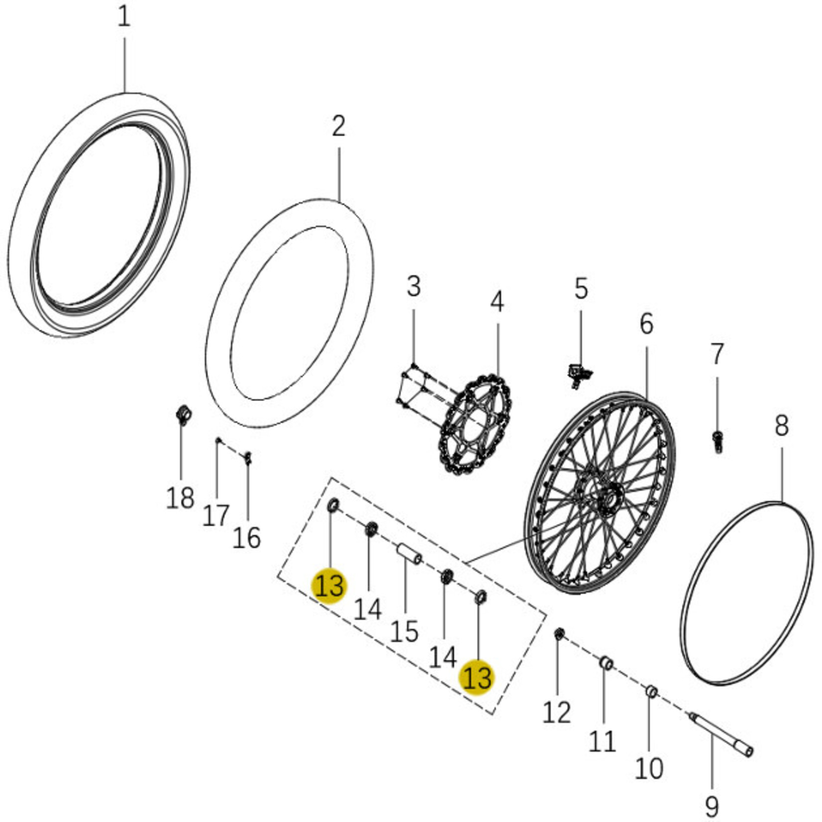 Kove Front Wheel - 450 Rally Pro