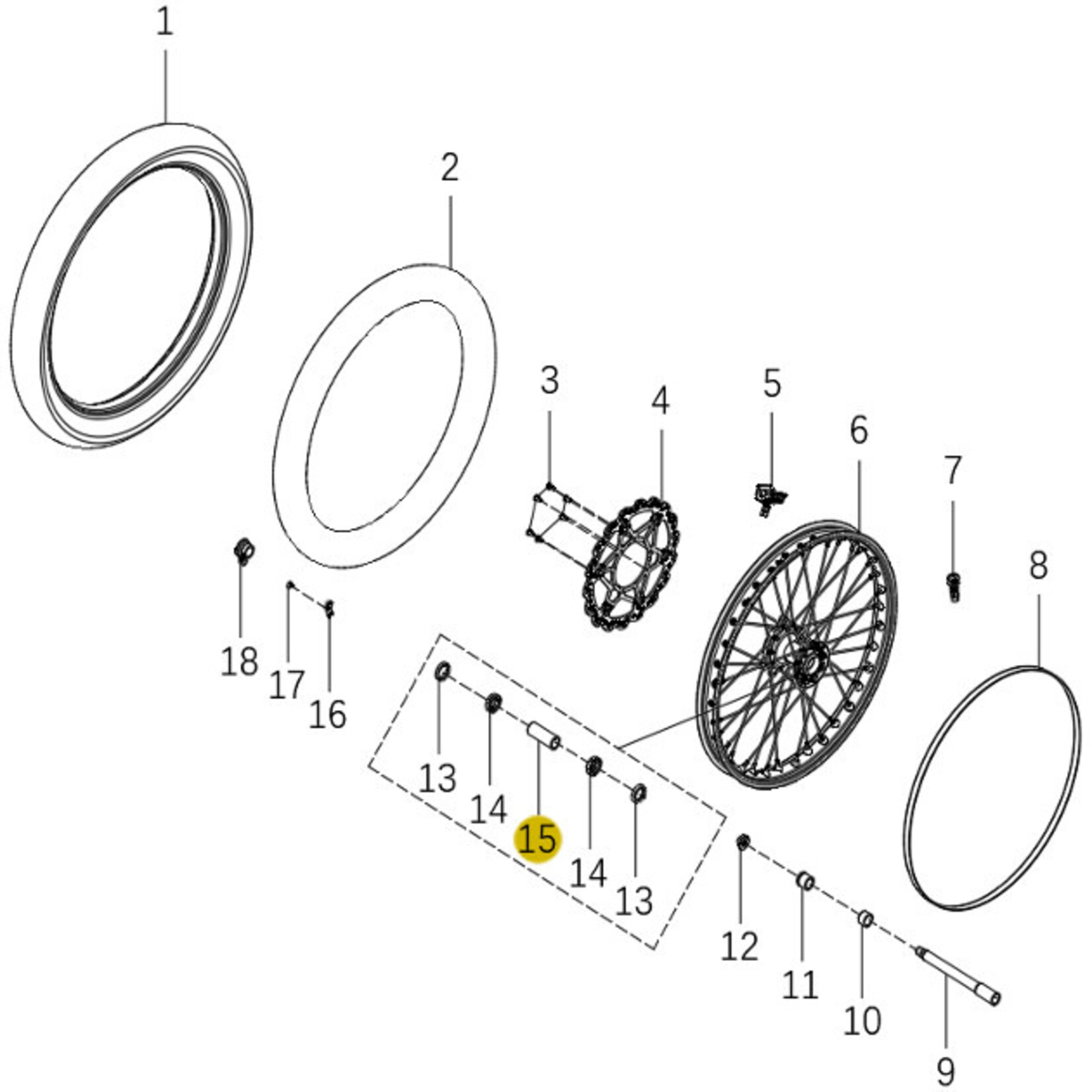 Kove Front Wheel - 450 Rally Pro