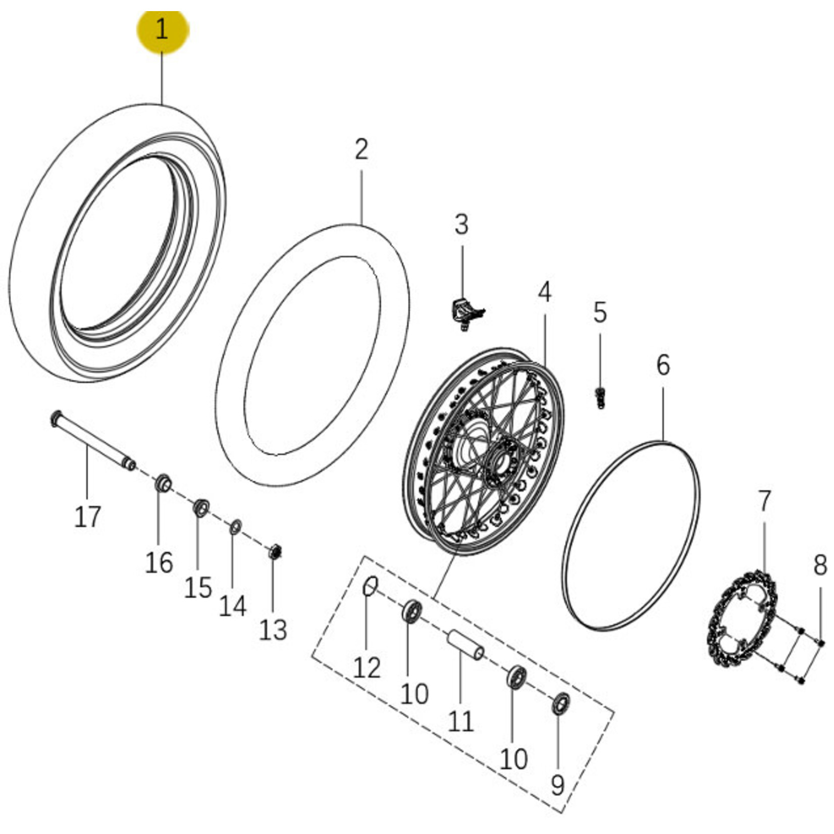 Kove Rear Wheel - 450 Rally Pro