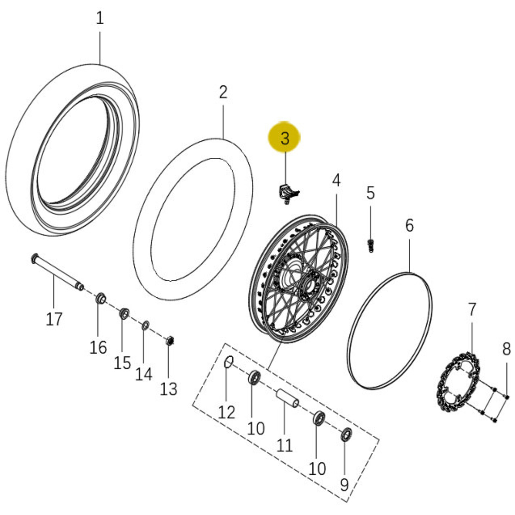 Kove Rear Wheel - 450 Rally Pro