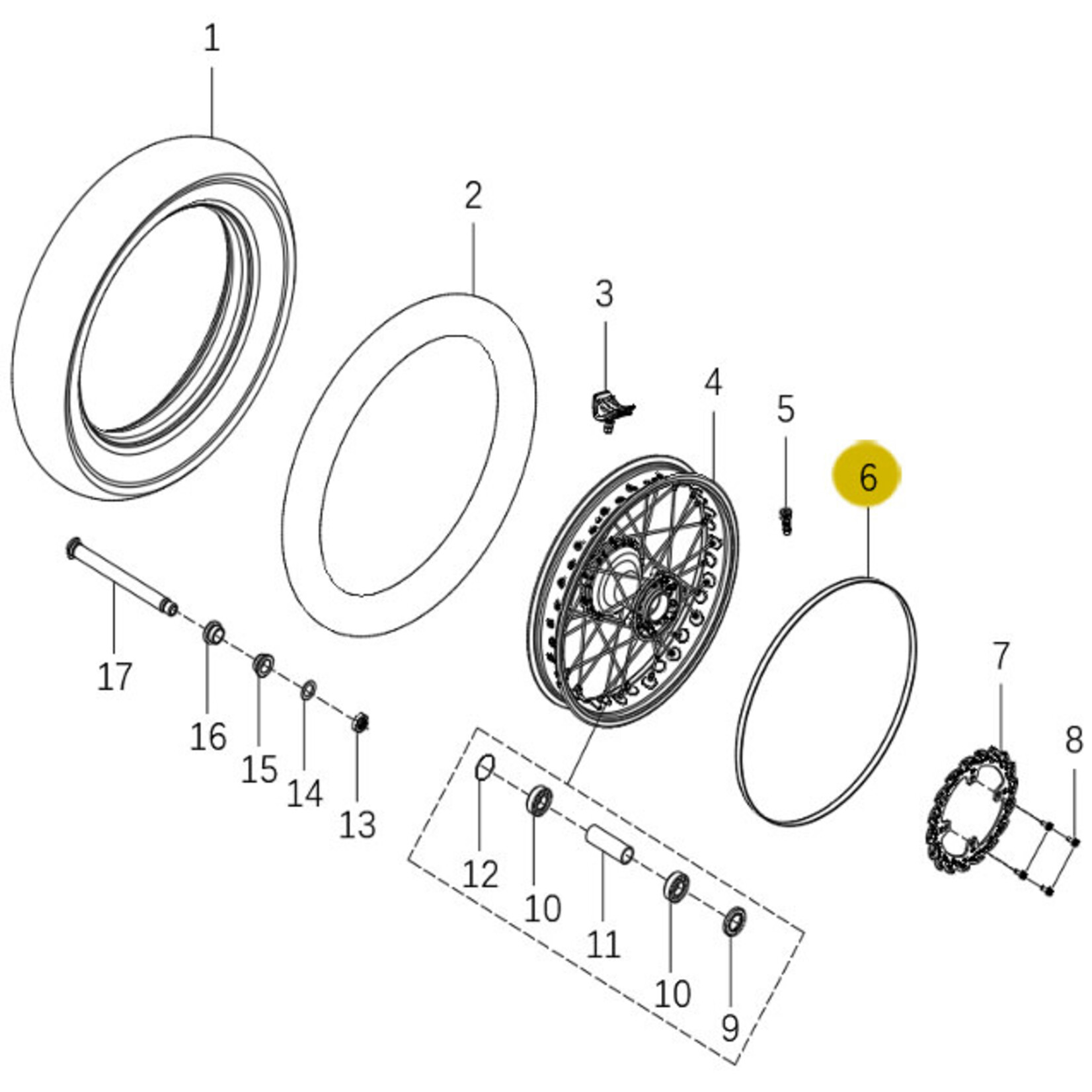 Kove Rear Wheel - 450 Rally Pro
