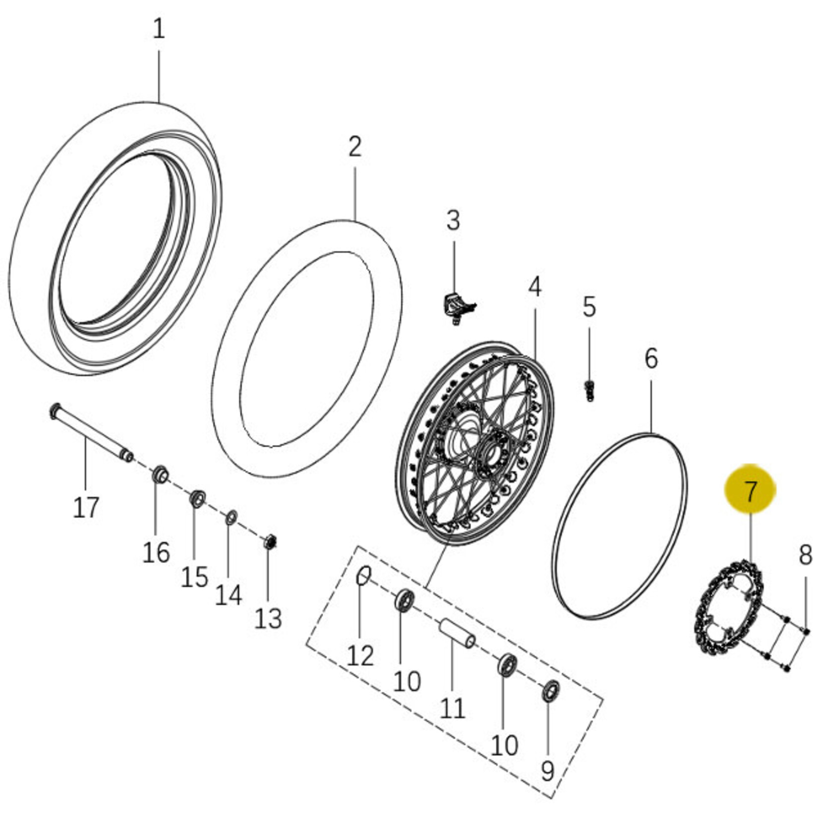 Kove Rear Wheel - 450 Rally Pro