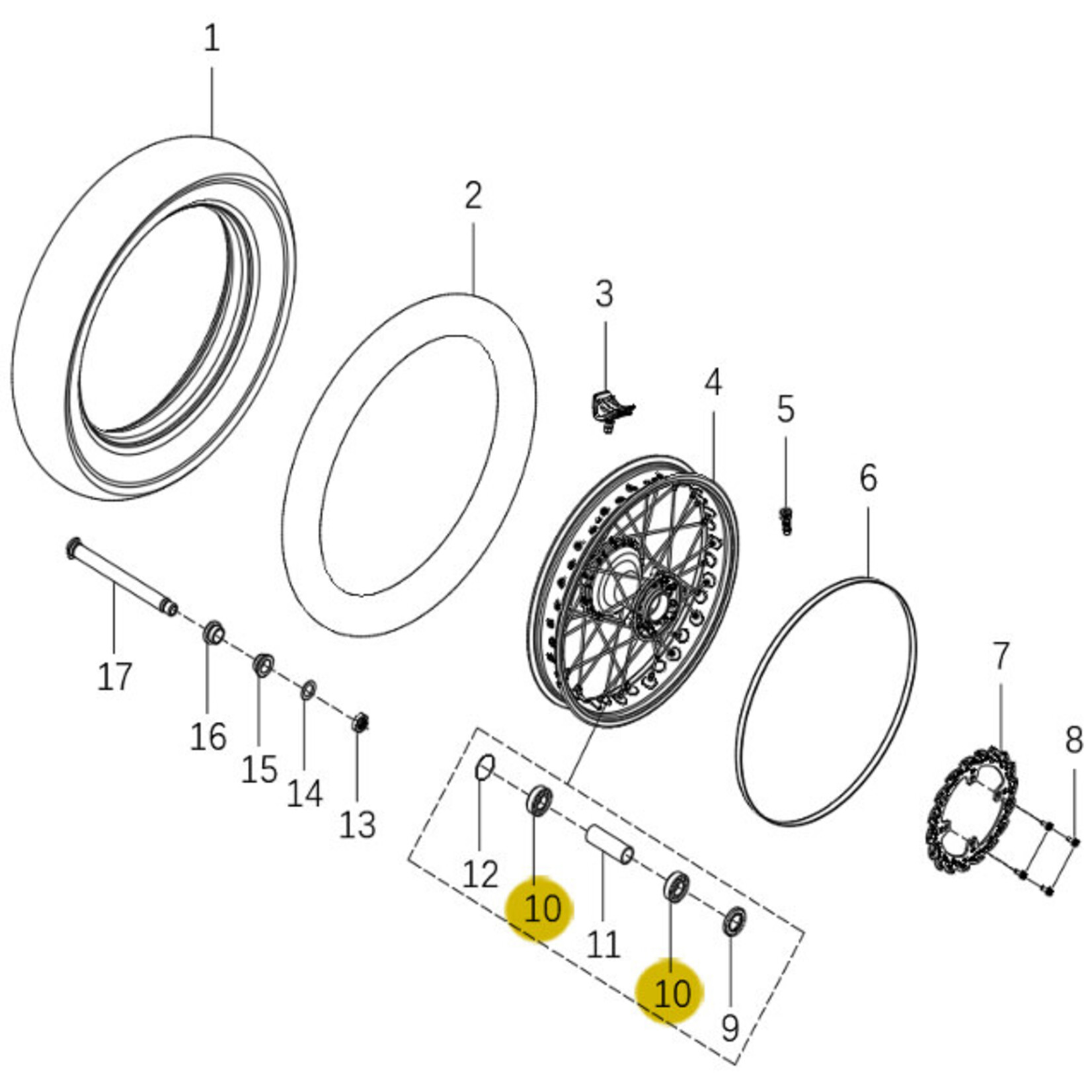 Kove Rear Wheel - 450 Rally Pro