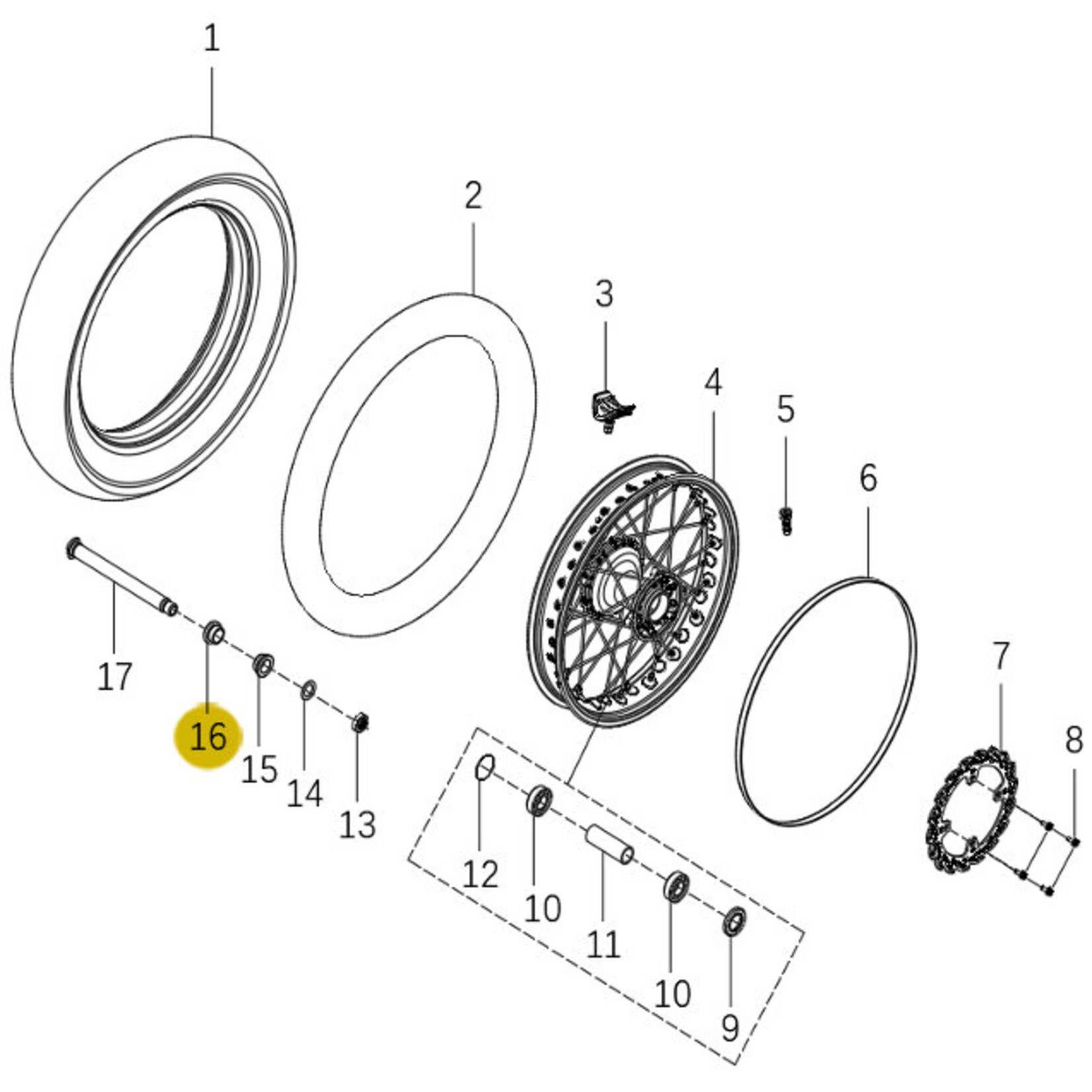 Kove Rear Wheel - 450 Rally Pro