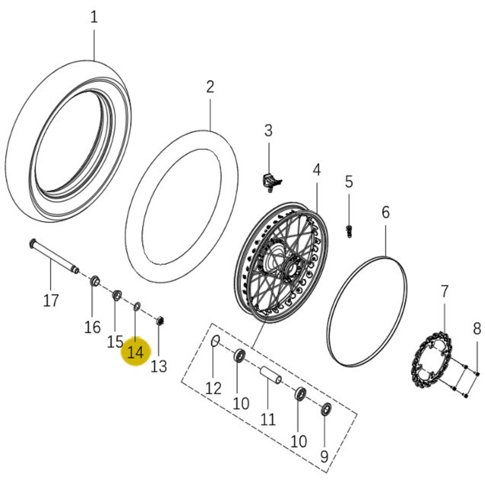 Kove Rear Wheel - 450 Rally Pro