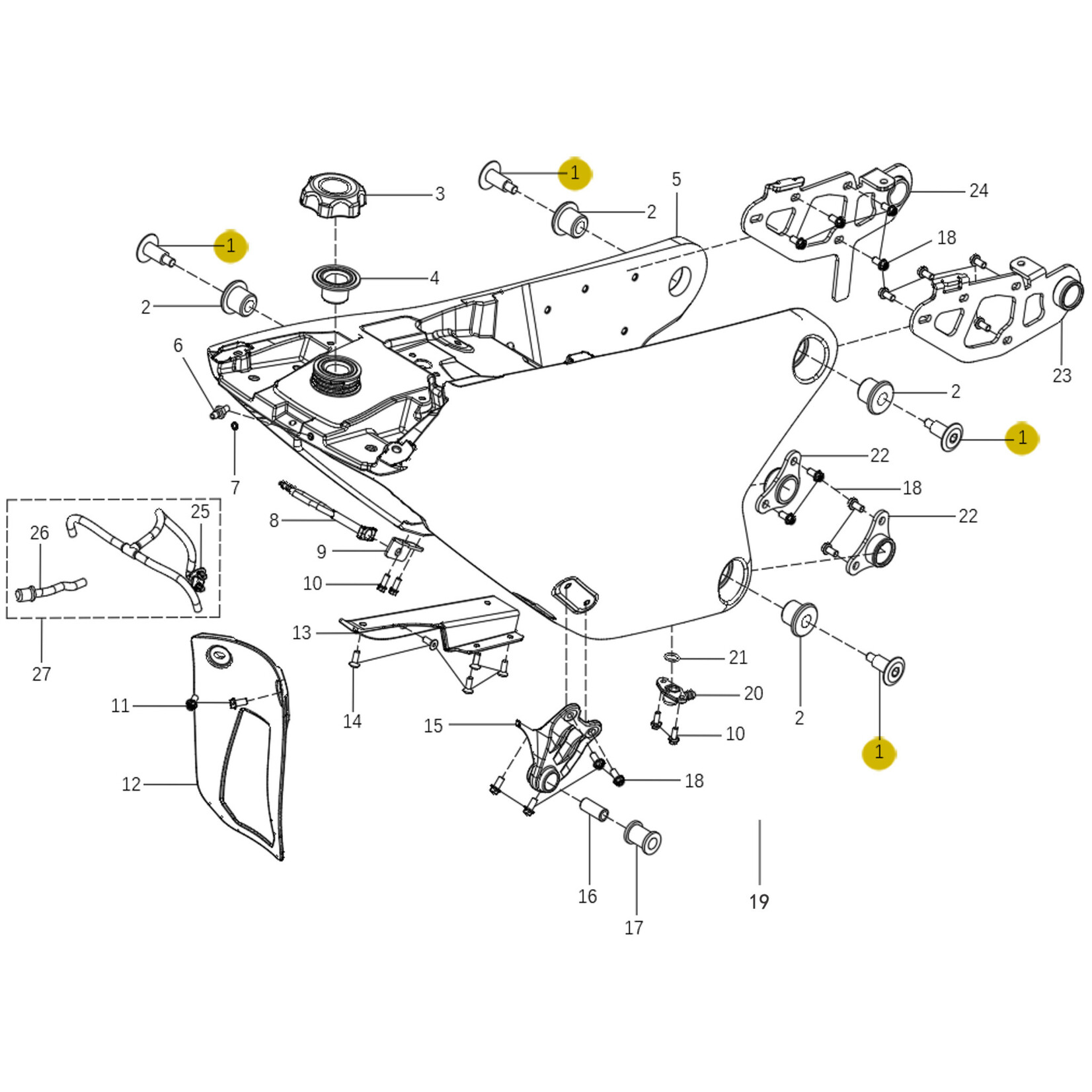 Kove Rear Fuel Tank - 450 Rally Pro
