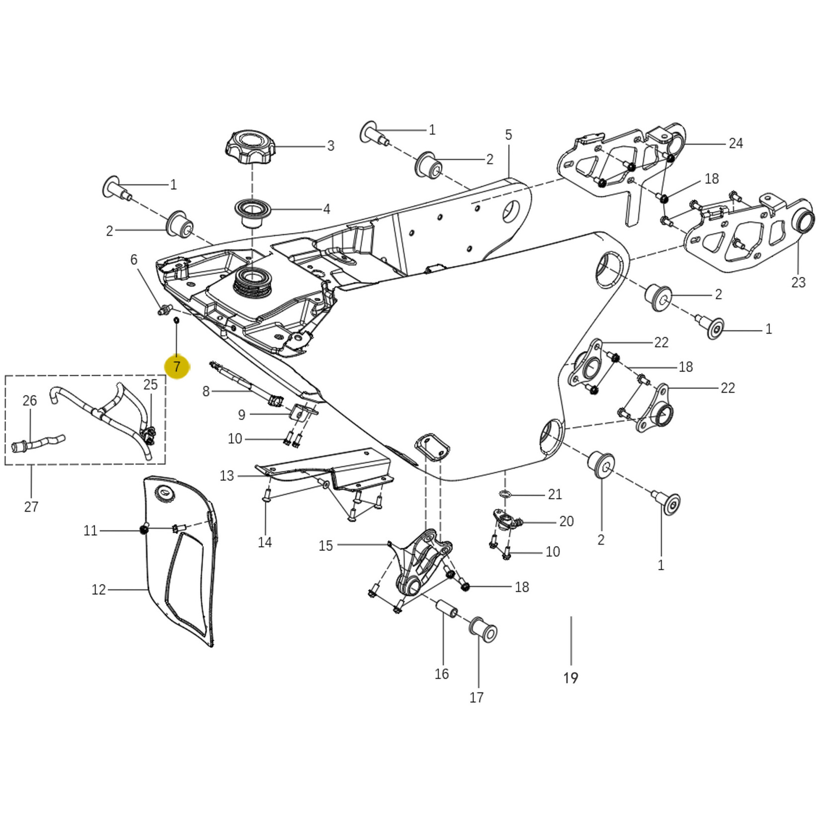 Kove Rear Fuel Tank - 450 Rally Pro
