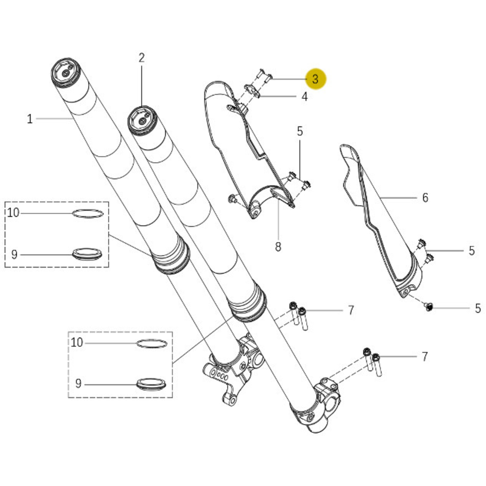 Kove Front Fork - 450 Rally Pro