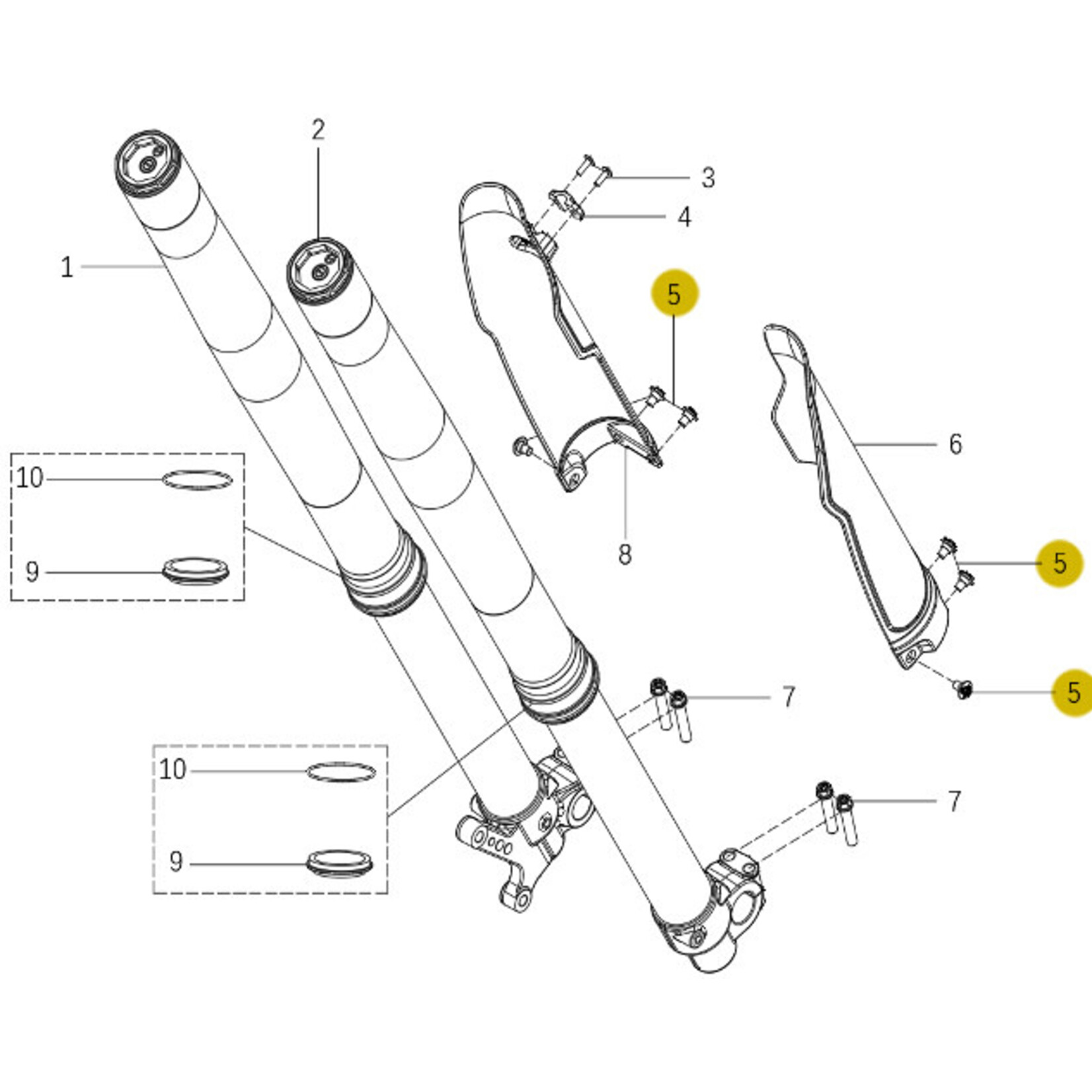 Kove Front Fork - 450 Rally Pro