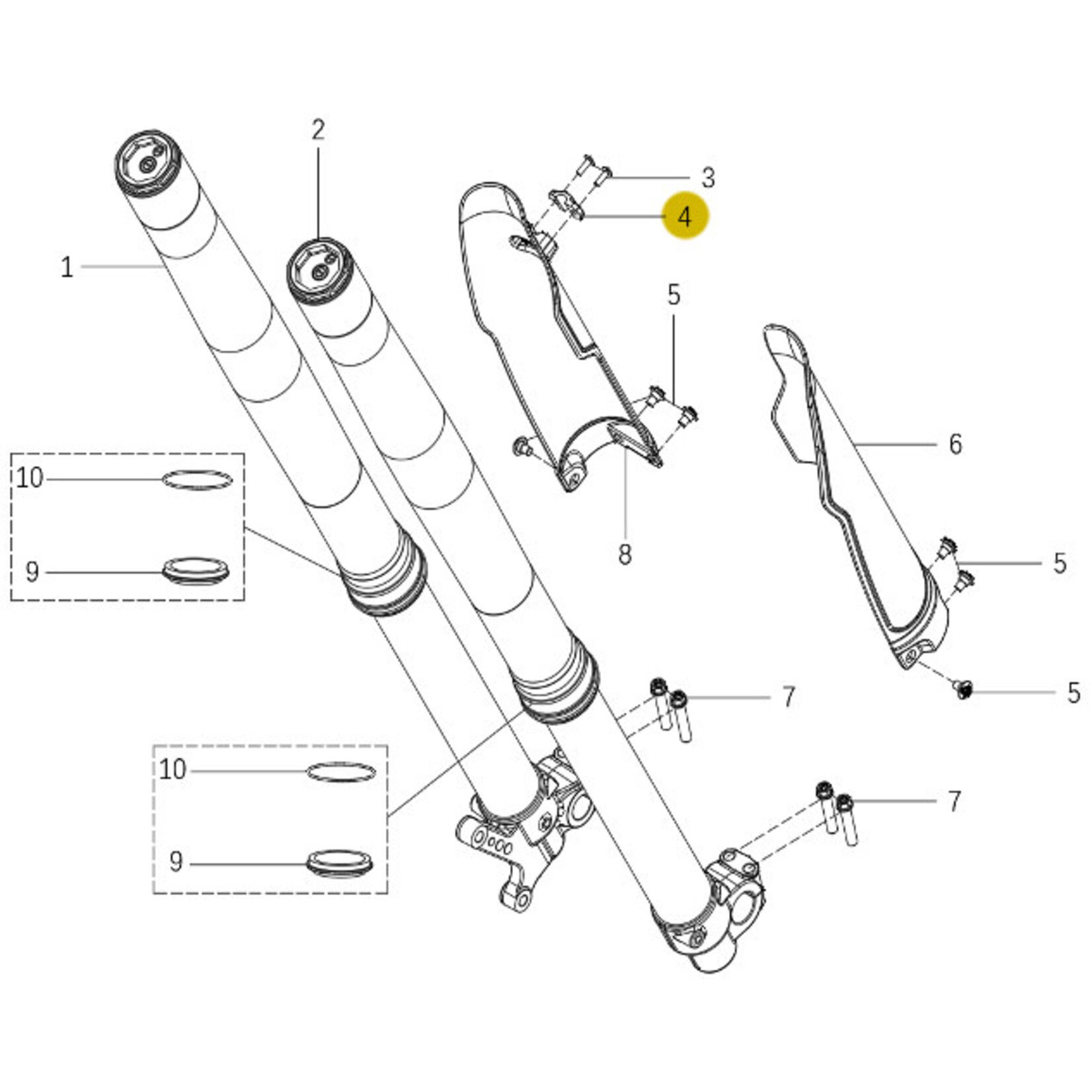 Kove Front Fork - 450 Rally Pro