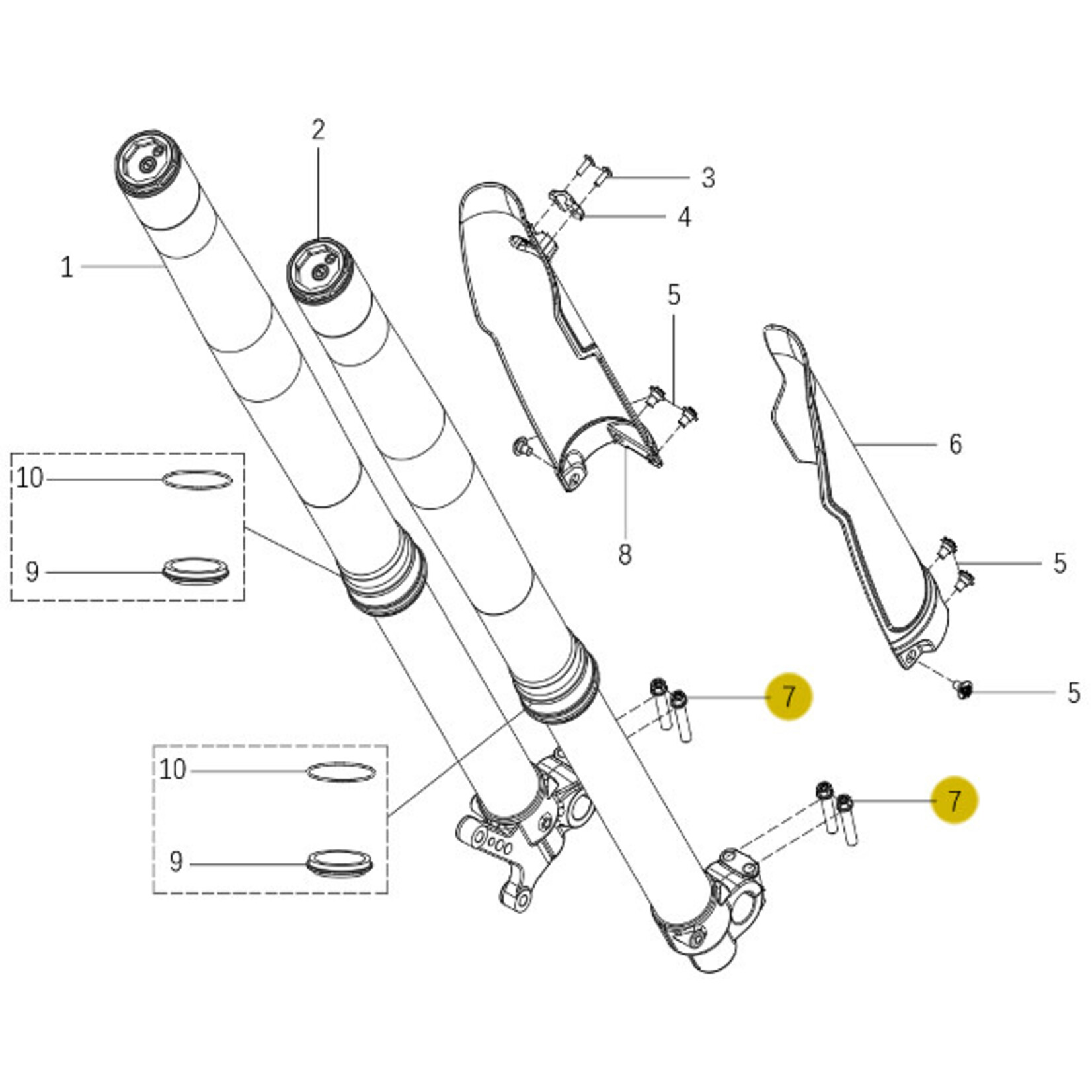 Kove Front Fork - 450 Rally Pro