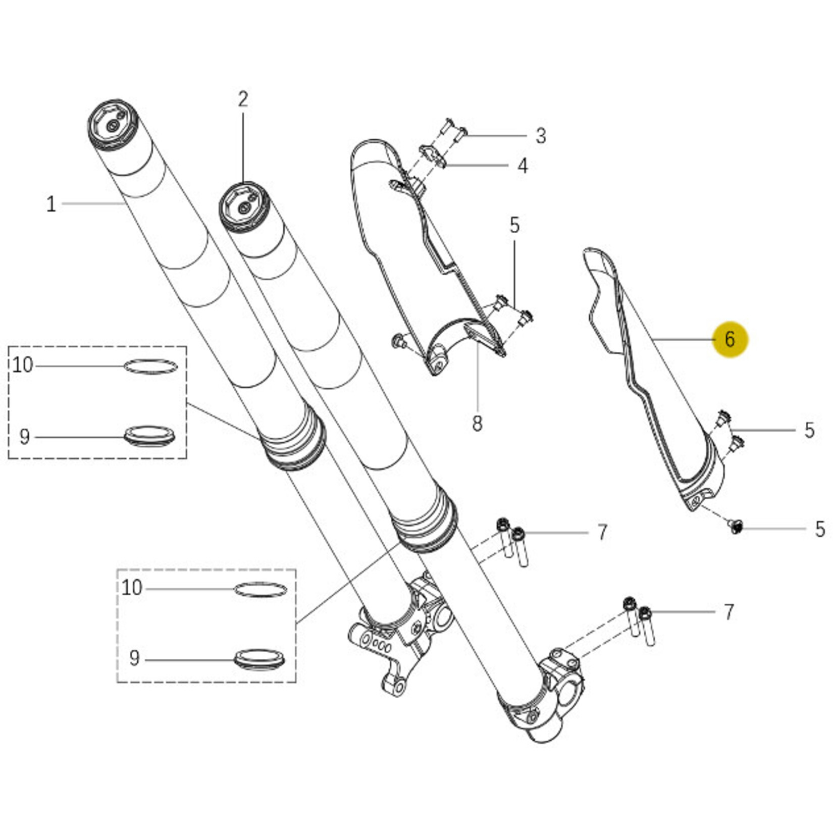 Kove Front Fork - 450 Rally Pro