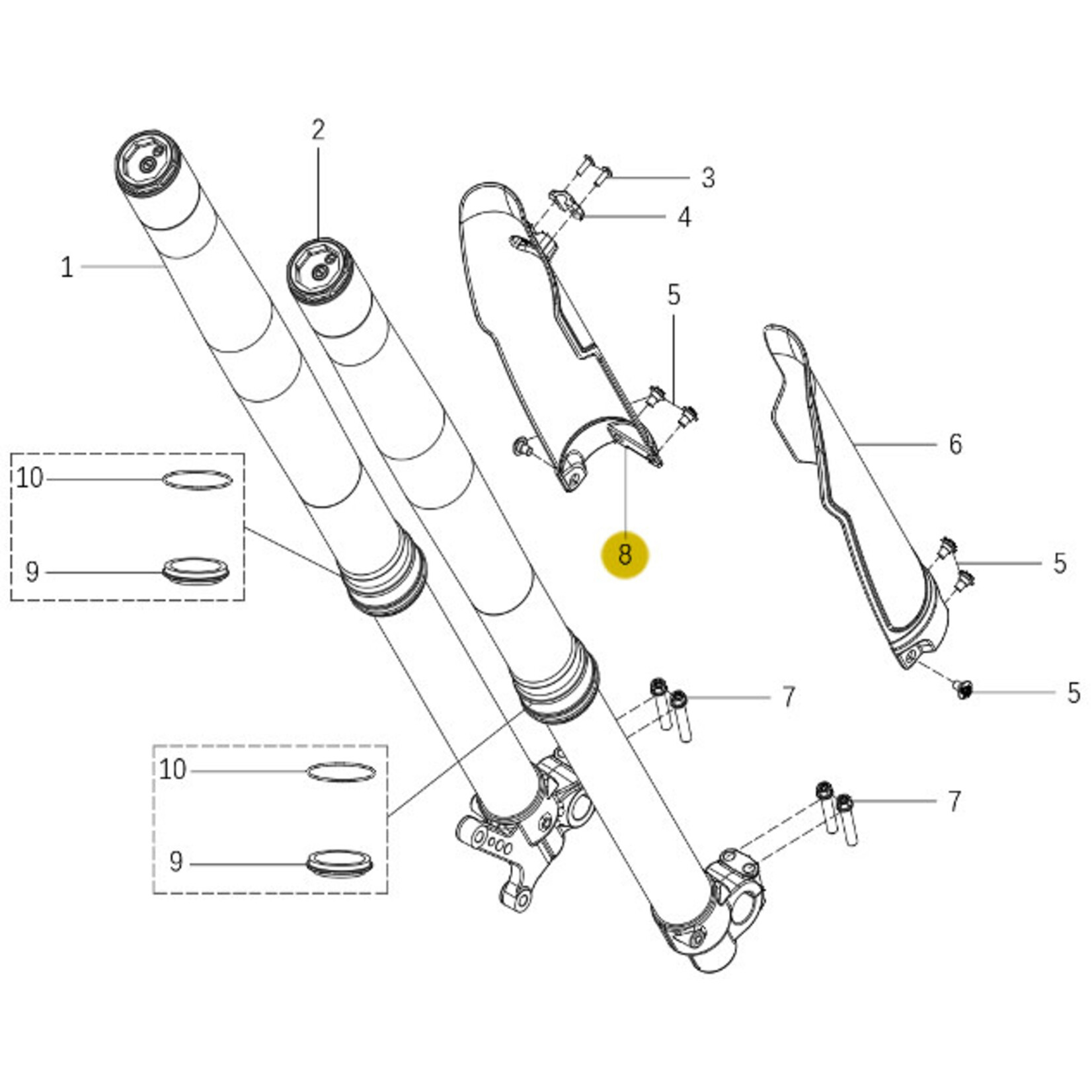 Kove Front Fork - 450 Rally Pro