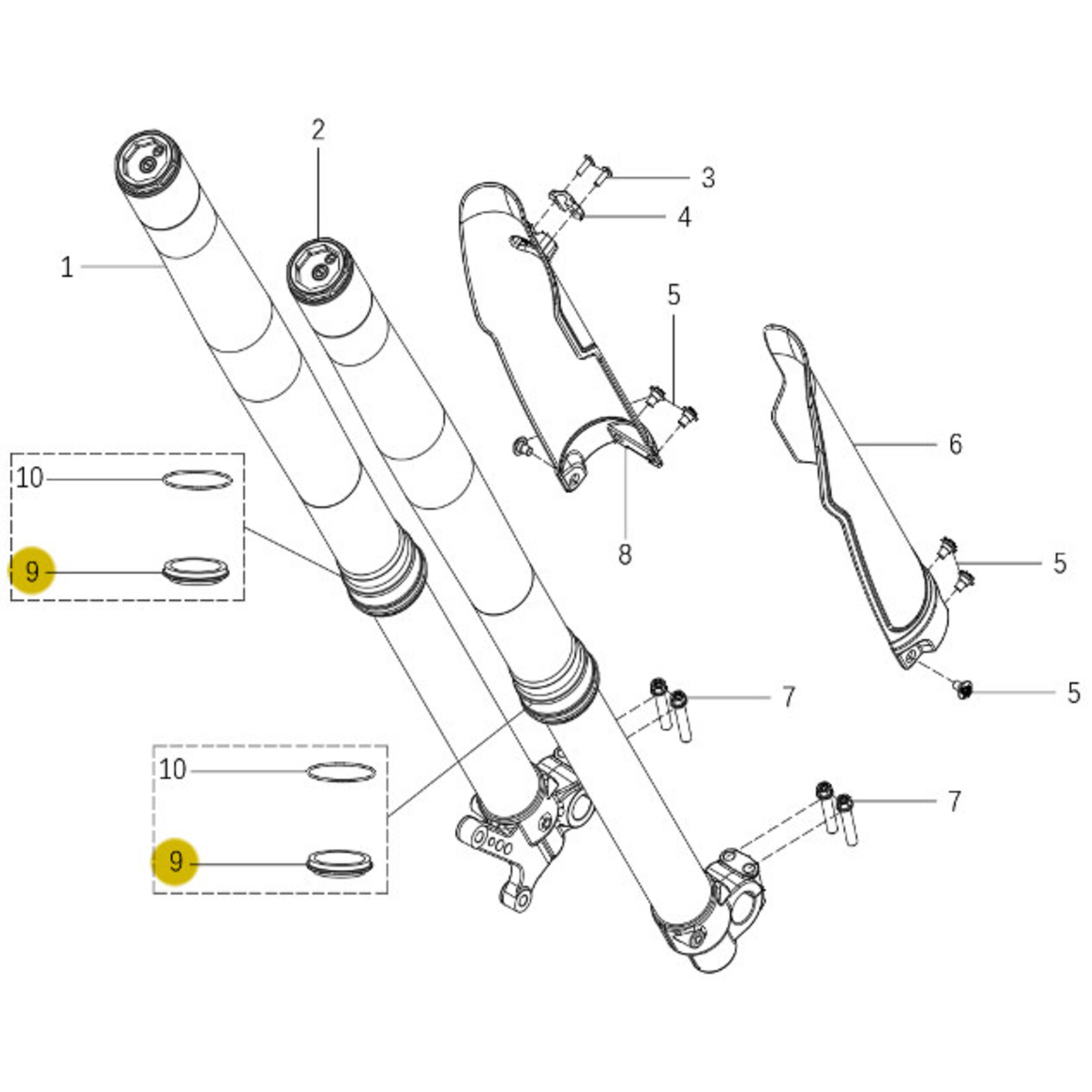 Kove Front Fork - 450 Rally Pro