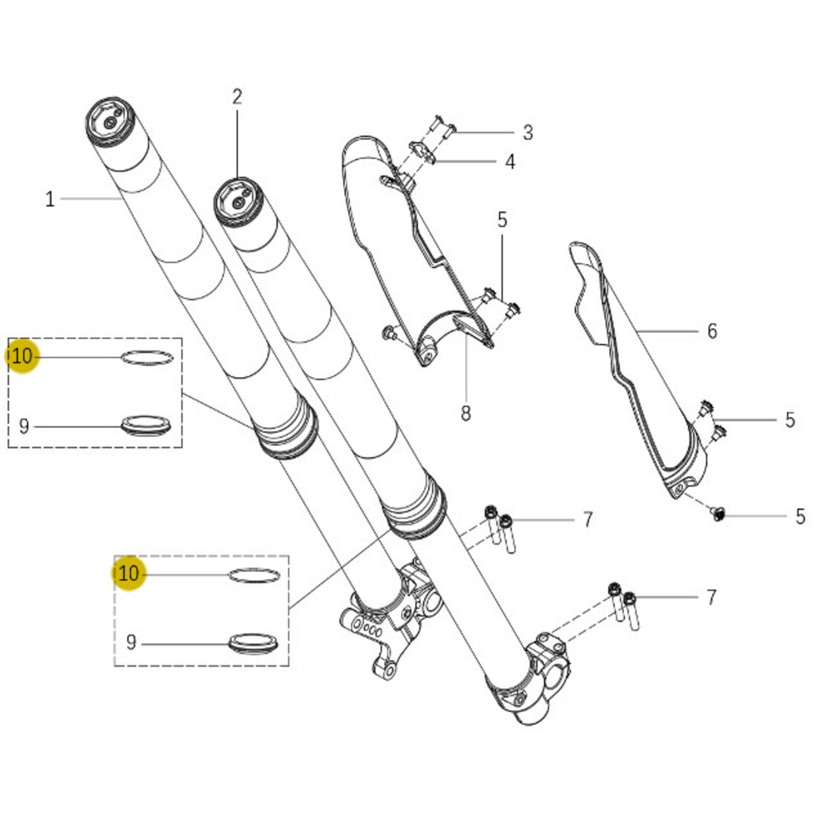 Kove Front Fork - 450 Rally Pro