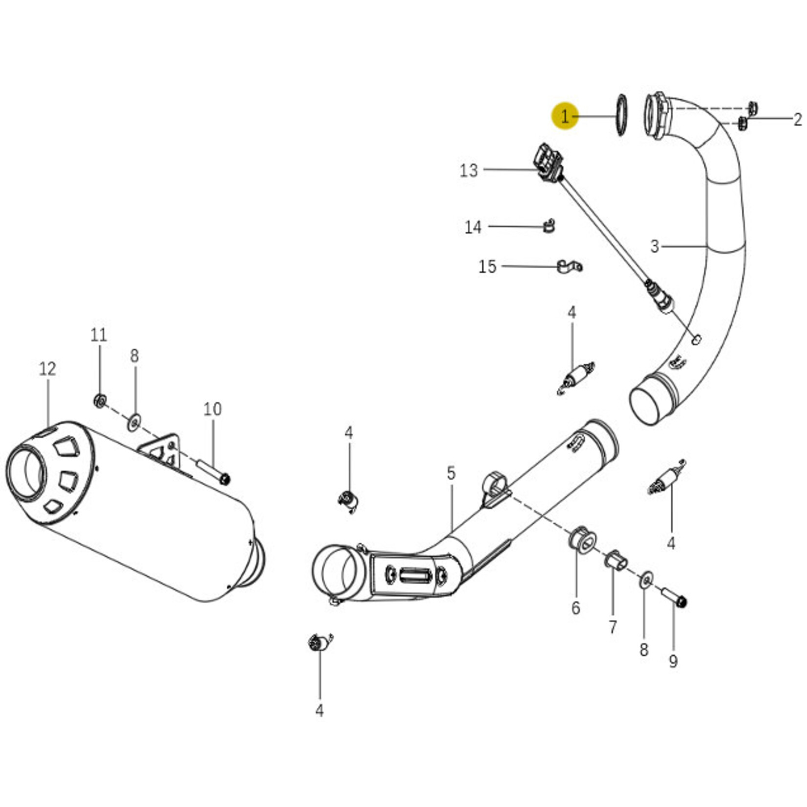 Kove Exhaust System - 450 Rally Pro