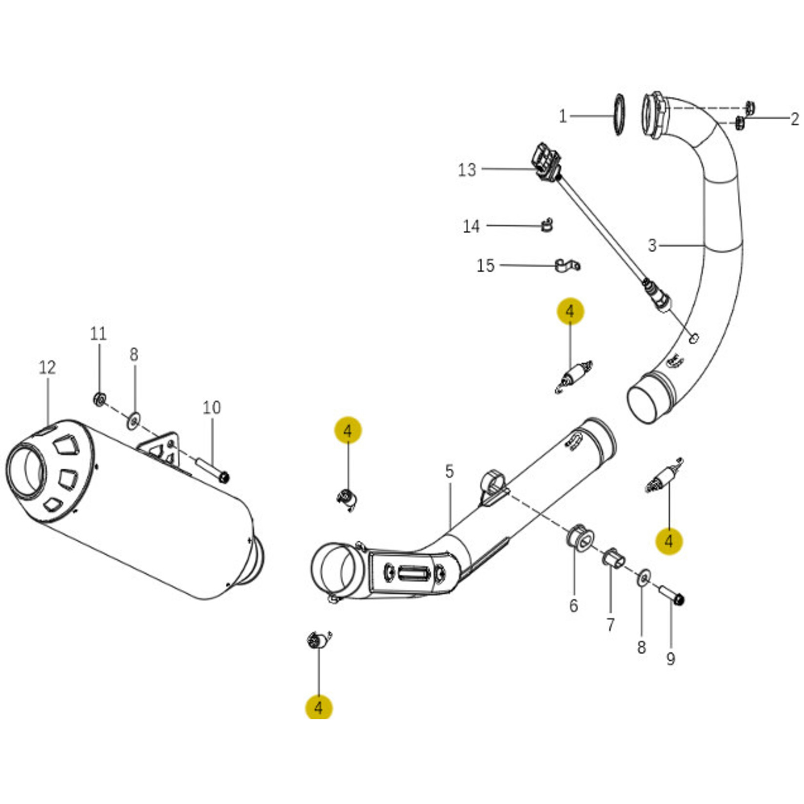 Kove Exhaust System - 450 Rally Pro