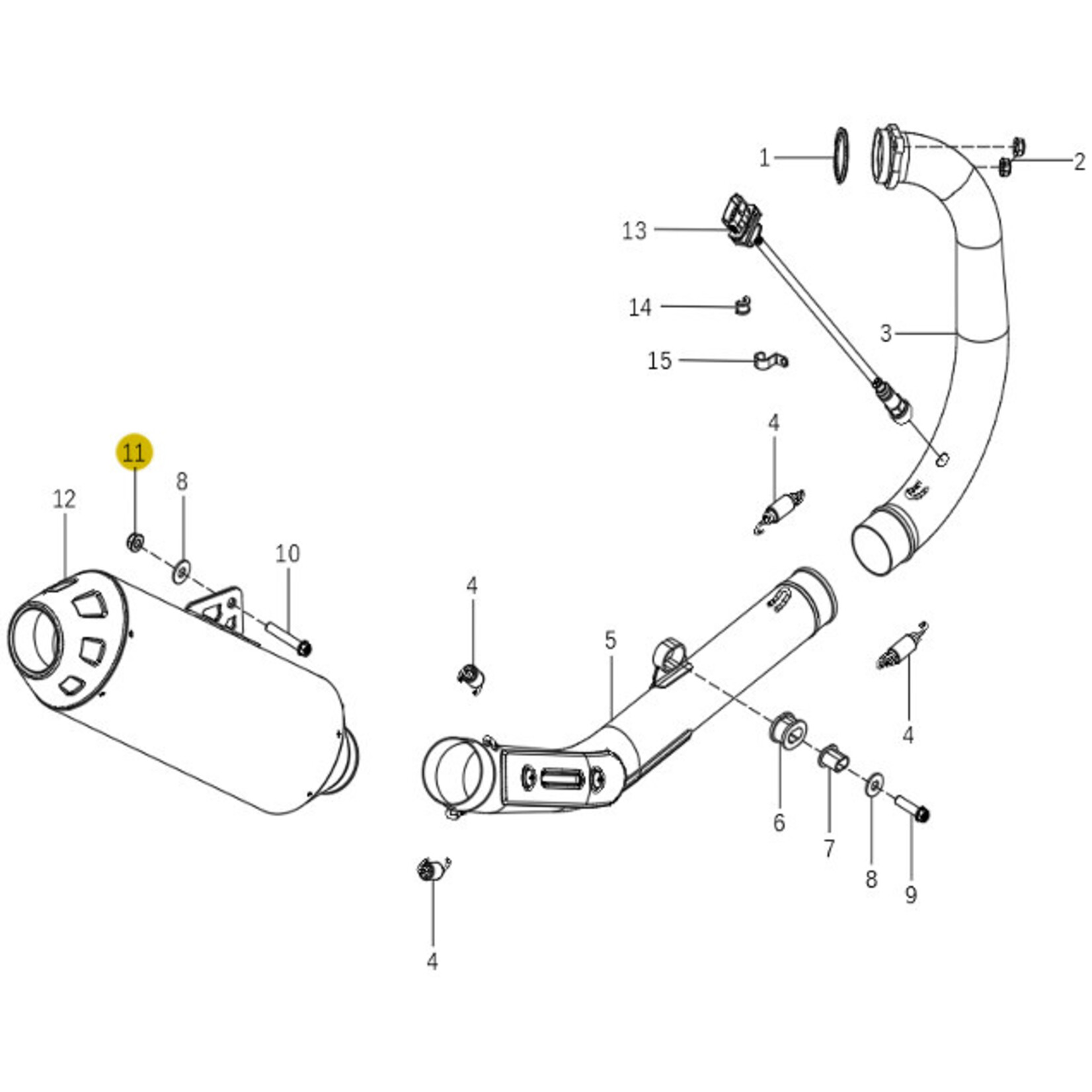 Kove Exhaust System - 450 Rally Pro