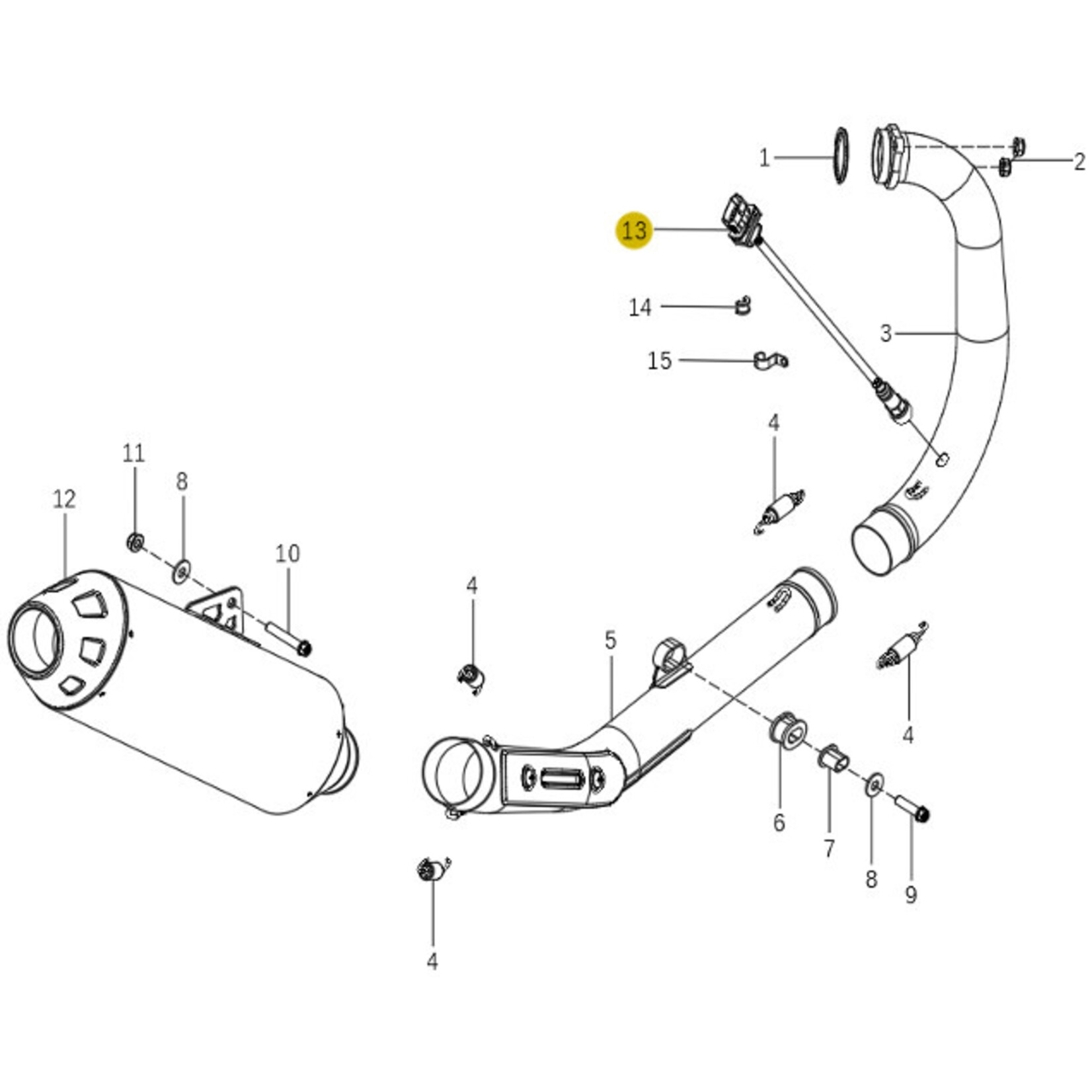 Kove Exhaust System - 450 Rally Pro