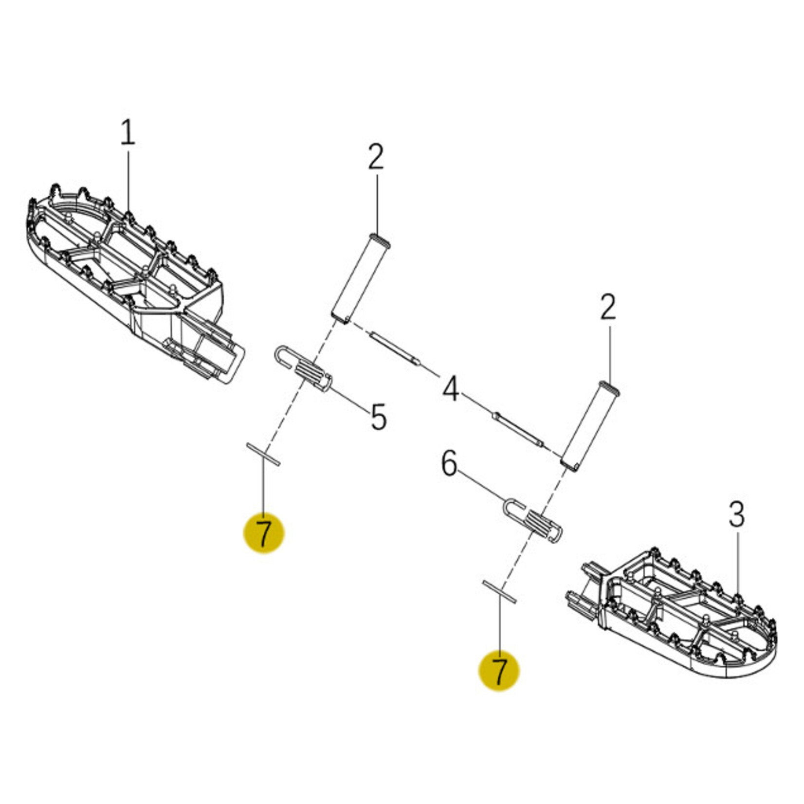Kove Footpegs - 450 Rally Pro