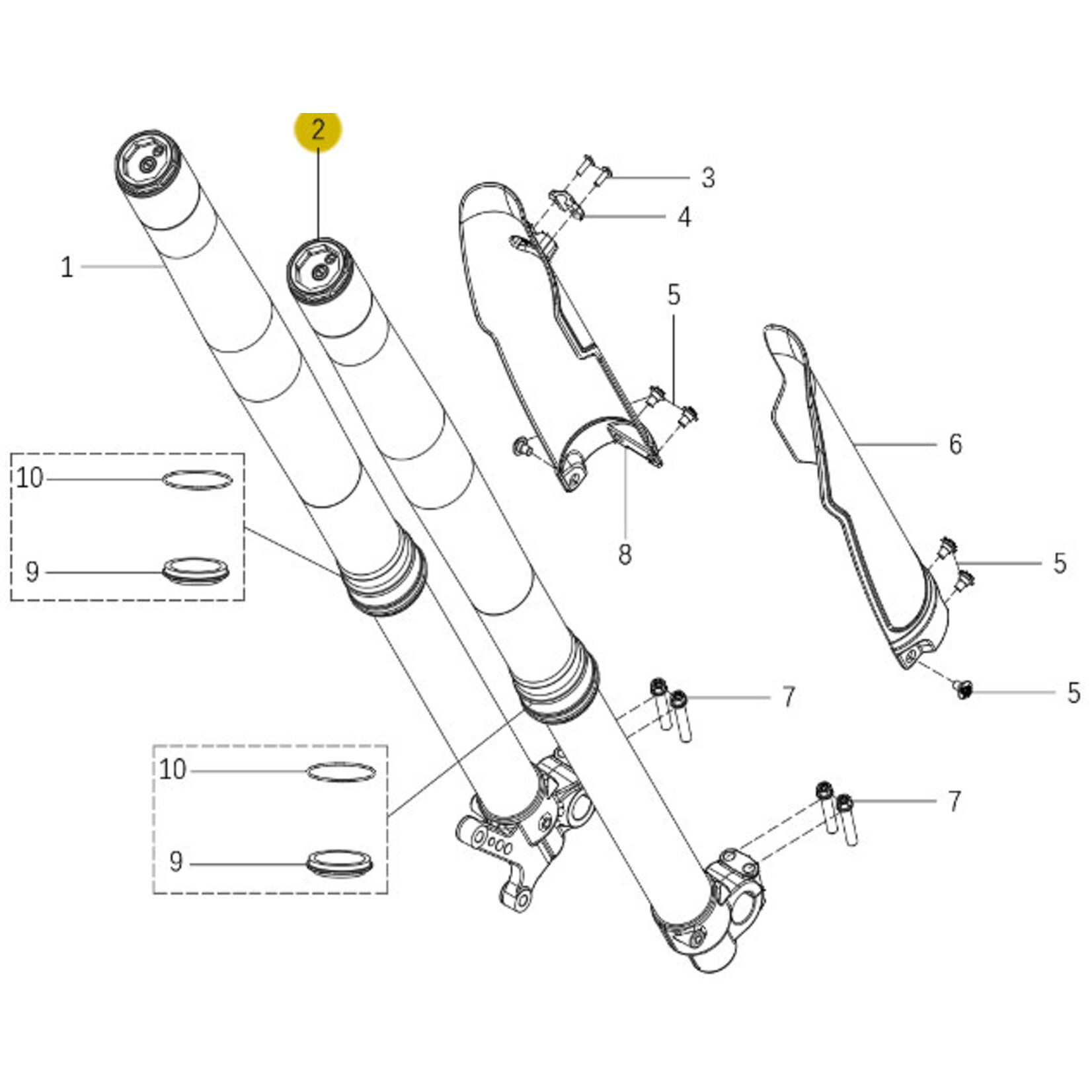 Kove Front Fork - 450 Rally Pro