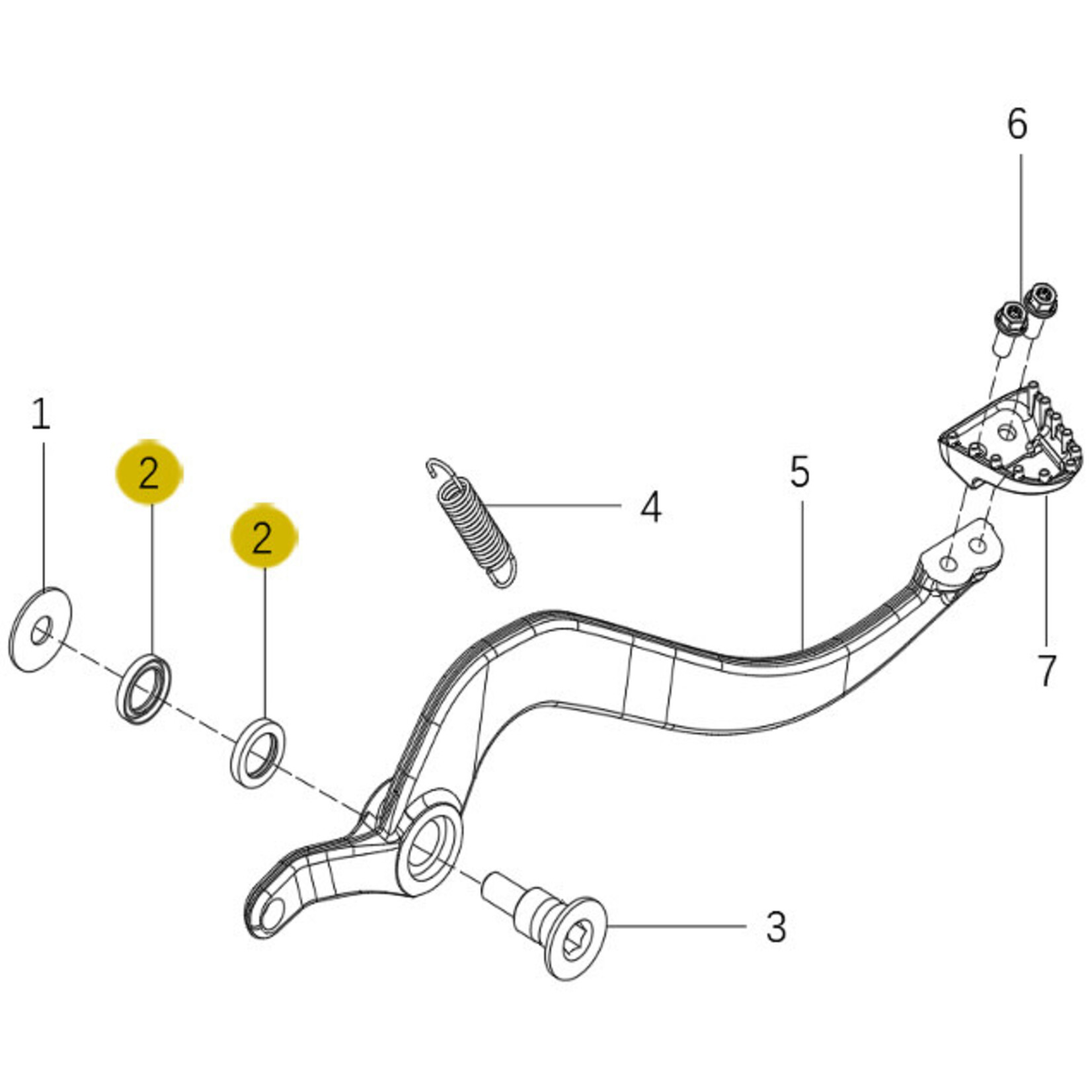 Kove Rear Brake Pedal - 450 Rally Pro