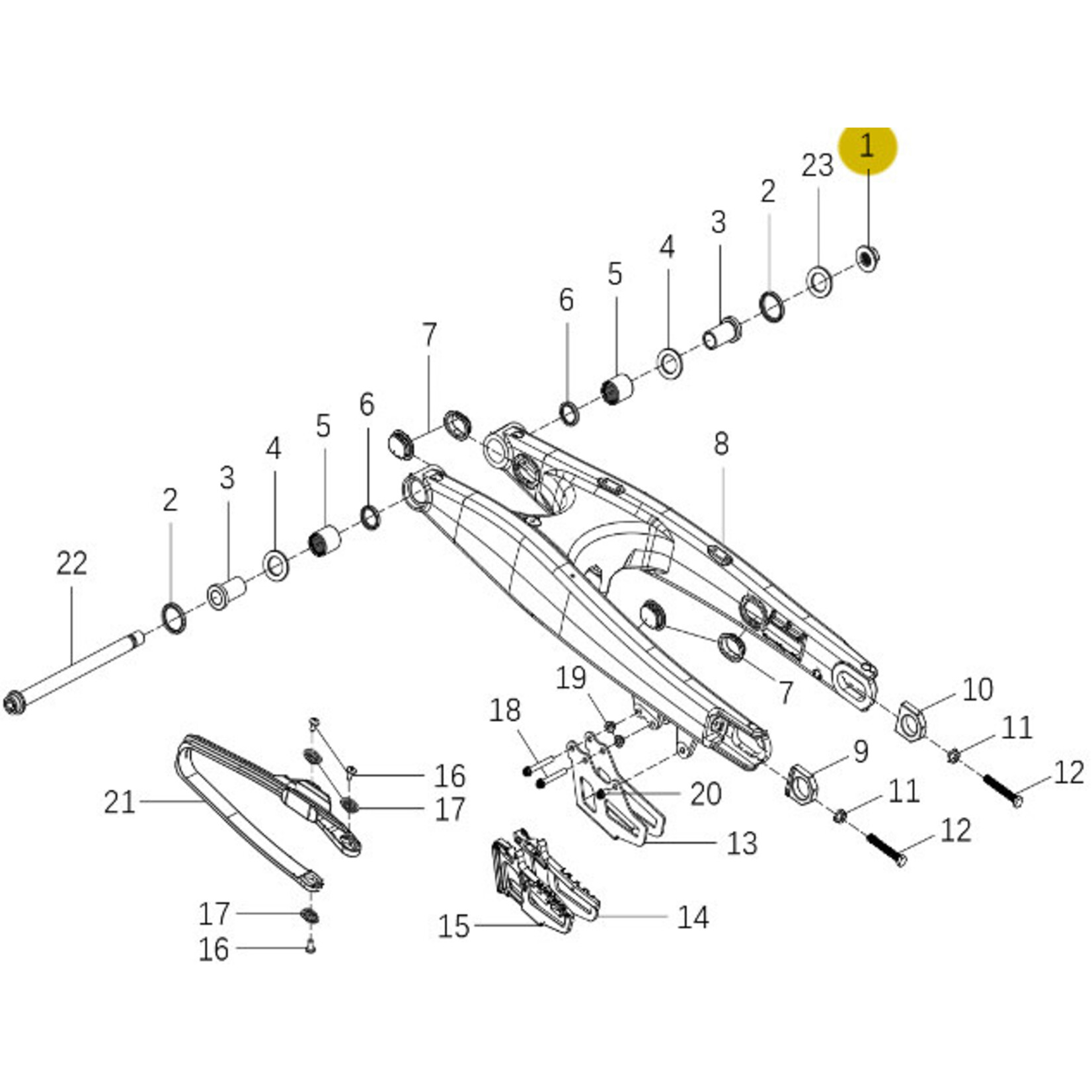 Kove Swingarm - 450 Rally Pro