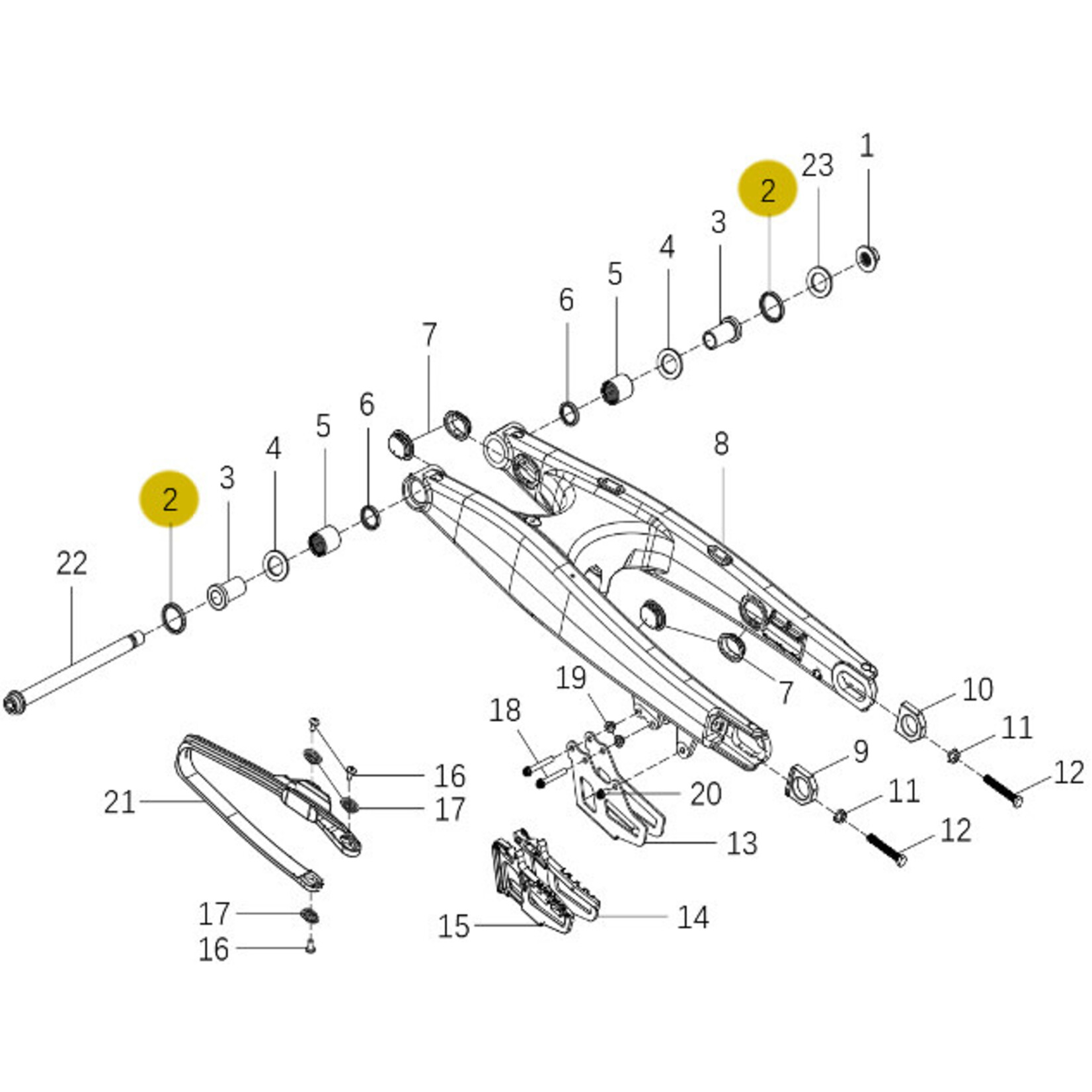 Kove Swingarm - 450 Rally Pro