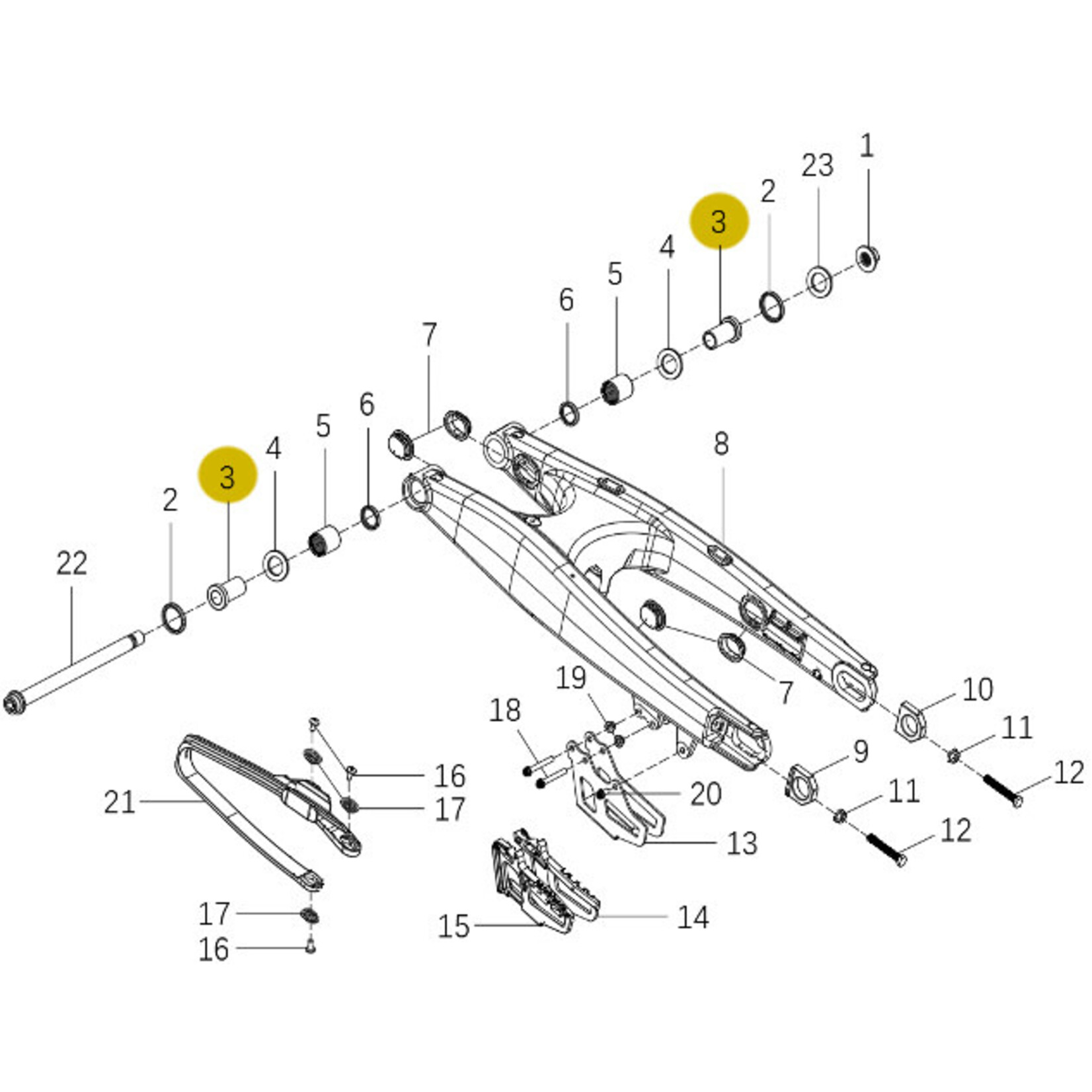 Kove Swingarm - 450 Rally Pro