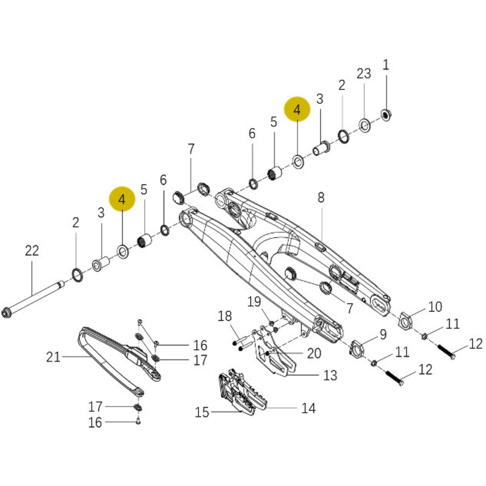 Kove Swingarm - 450 Rally Pro