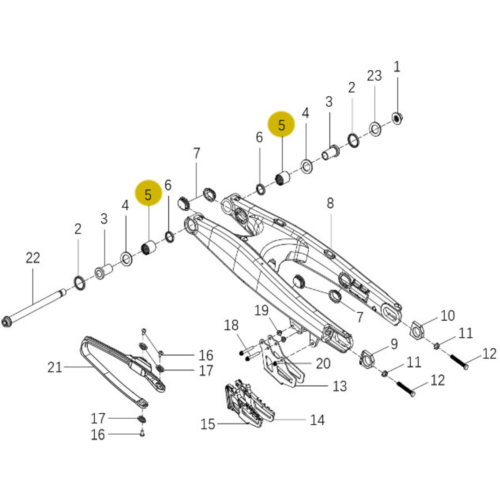 Kove Swingarm - 450 Rally Pro