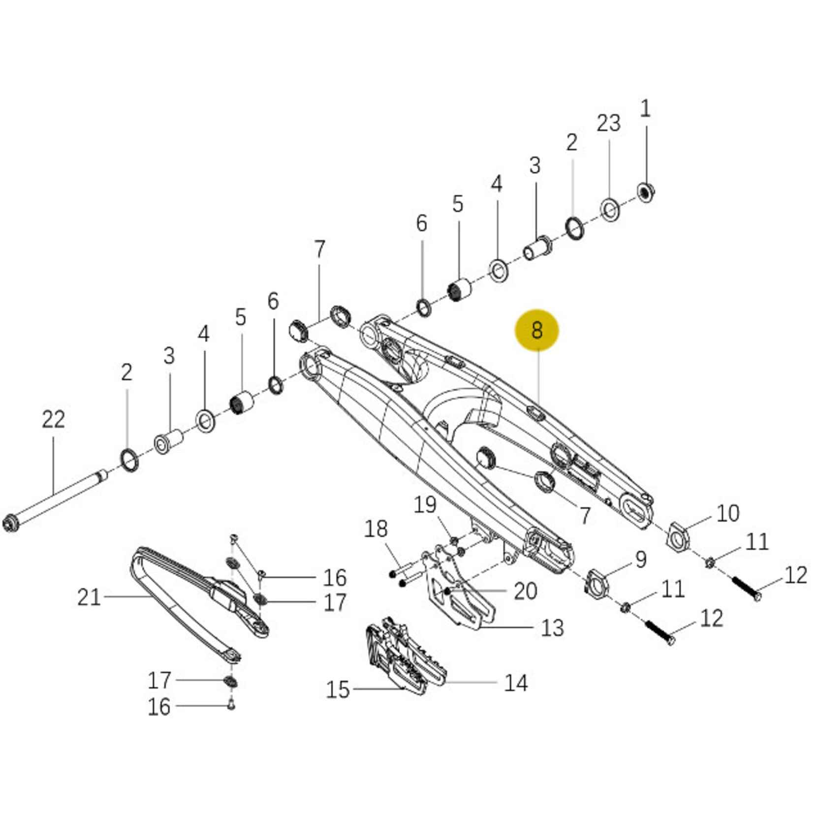 Kove Swingarm - 450 Rally Pro