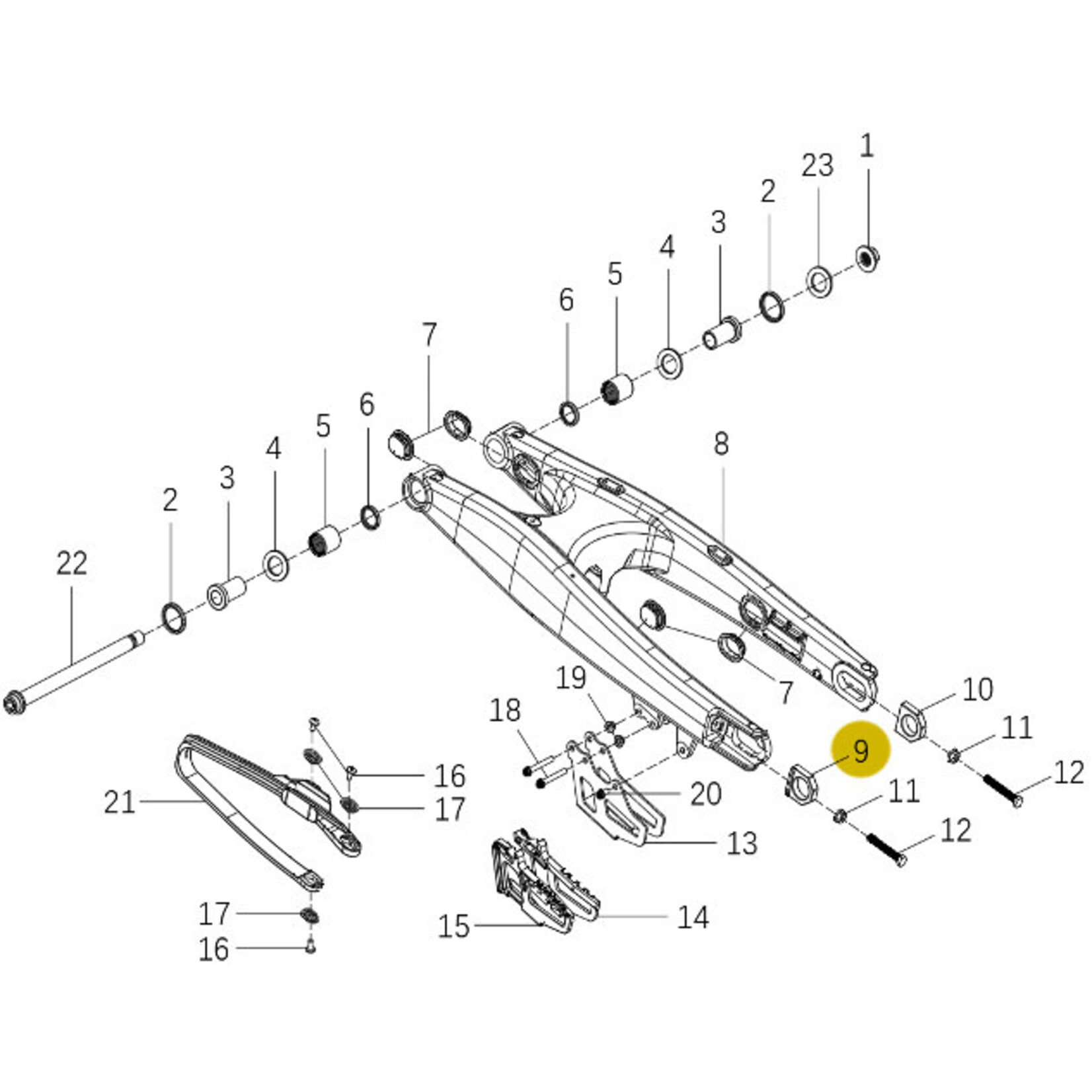 Kove Swingarm - 450 Rally Pro