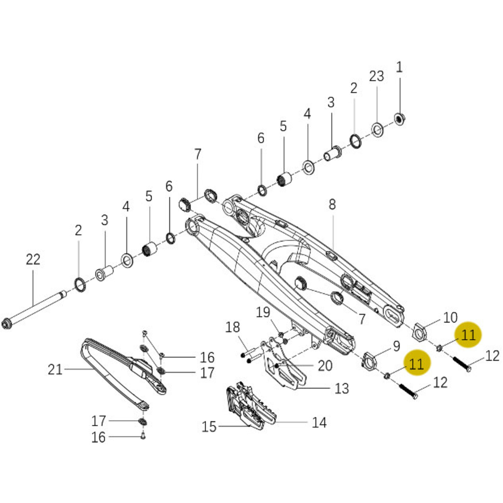 Kove Swingarm - 450 Rally Pro