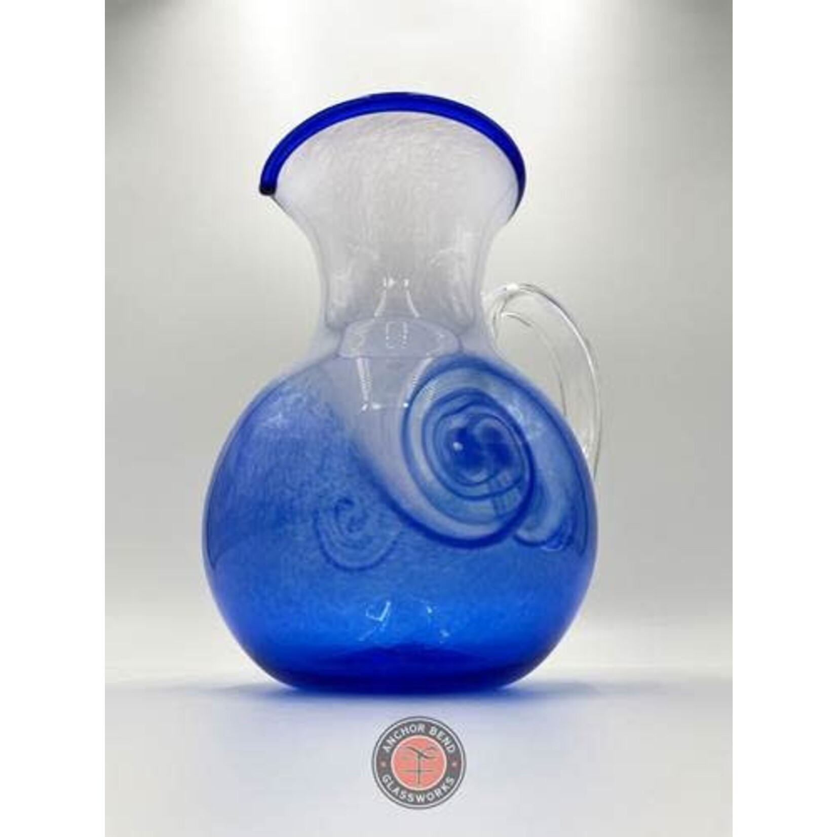 Anchor Bend Glassworks Cobalt Wave Pitcher