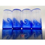 Anchor Bend Glassworks Cobalt Wave Tumbler